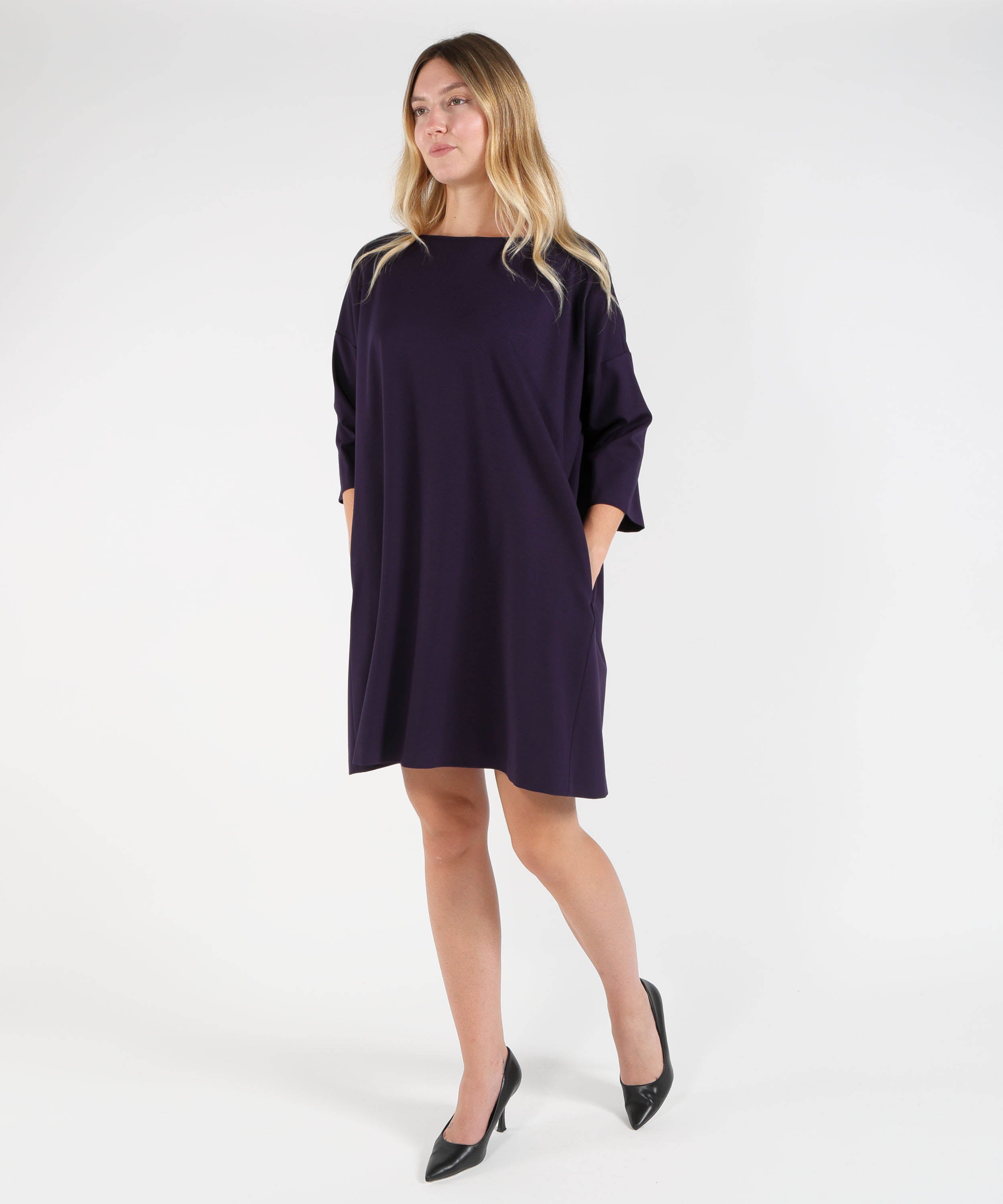 Abiti LIVIANA CONTI Abito Midi con Maniche 3/4 Viola | LIVIANA CONTI