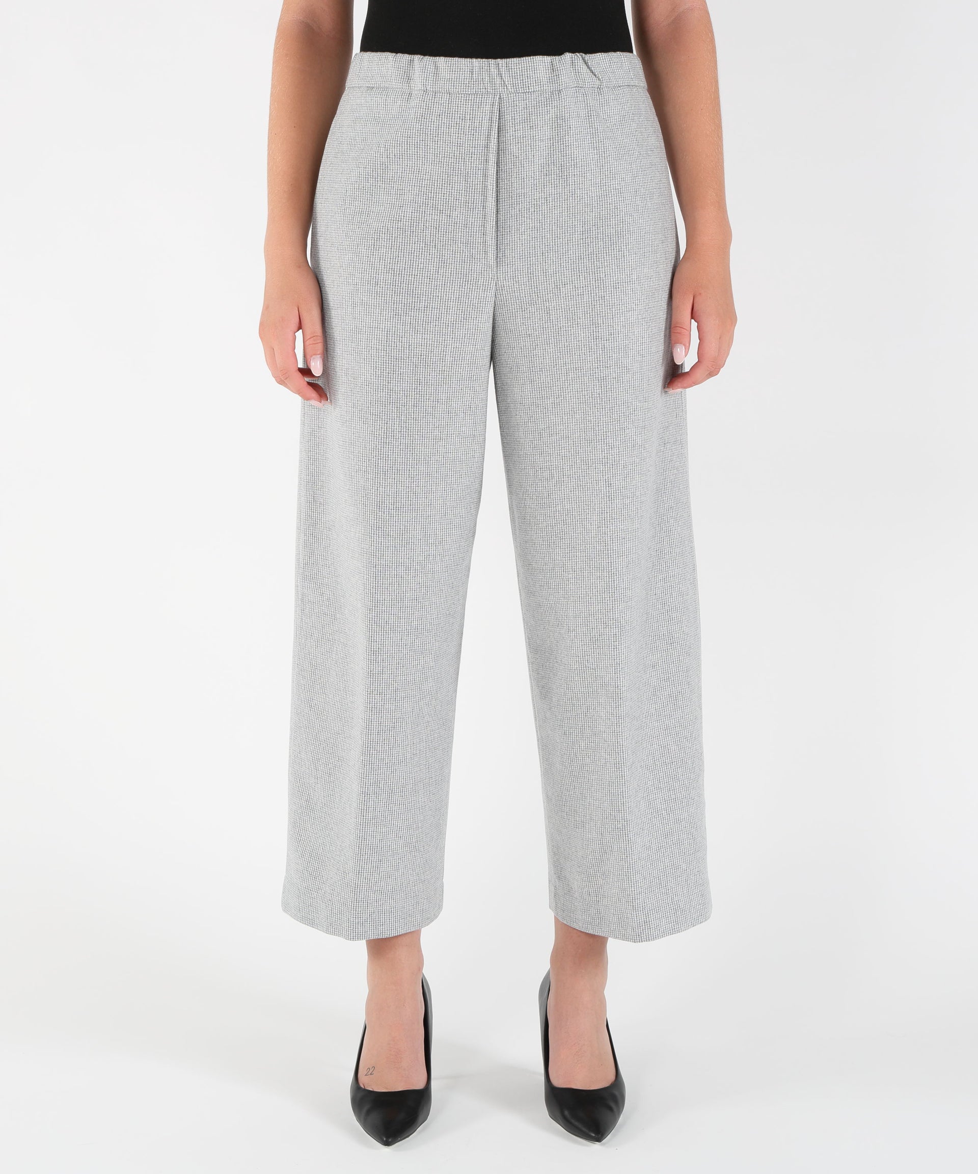 LIVIANA CONTI Pantaloni Wide Leg Pied de Poule alfred