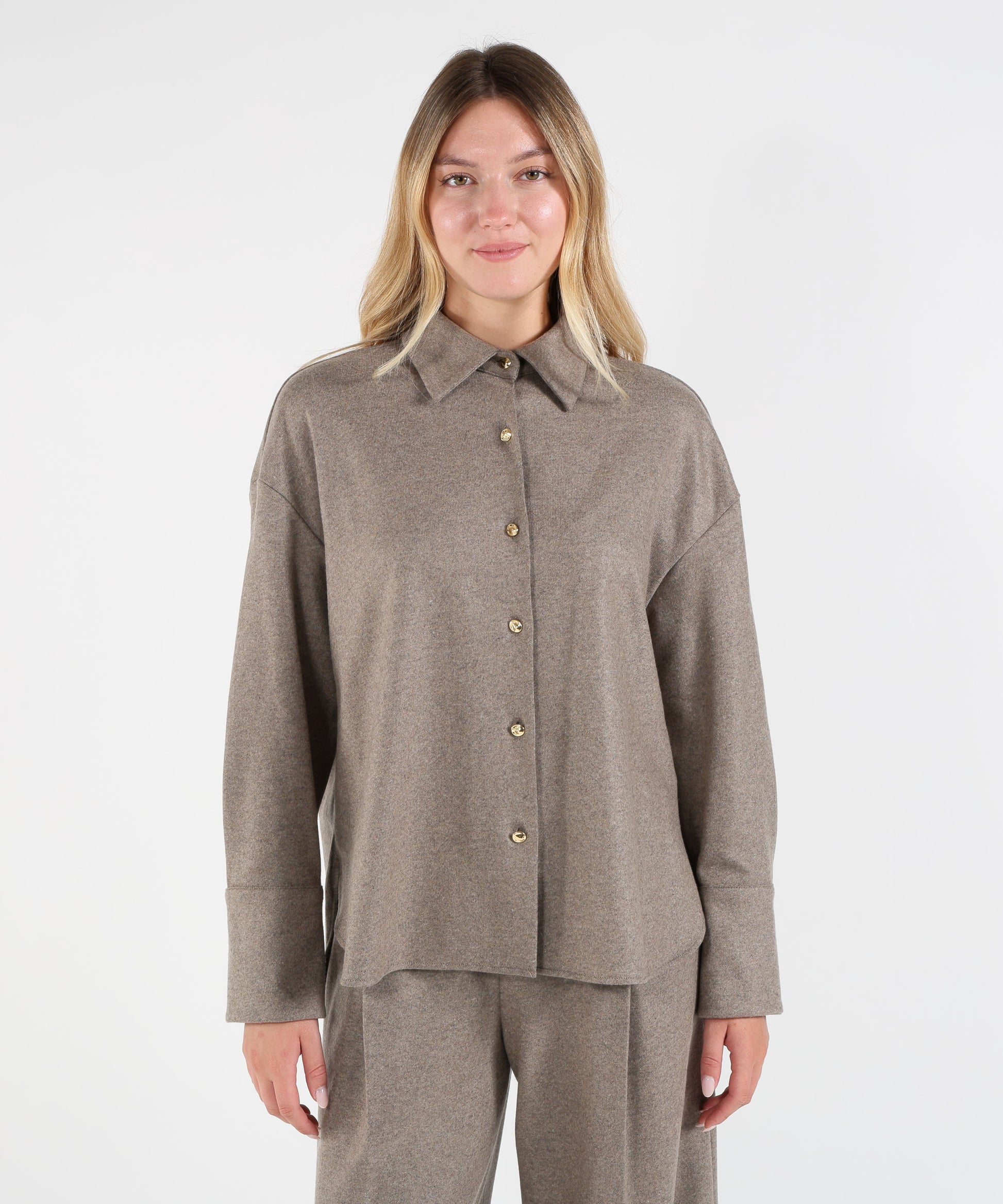 Camicie LIVIANA CONTI Camicia danica Tortora | LIVIANA CONTI