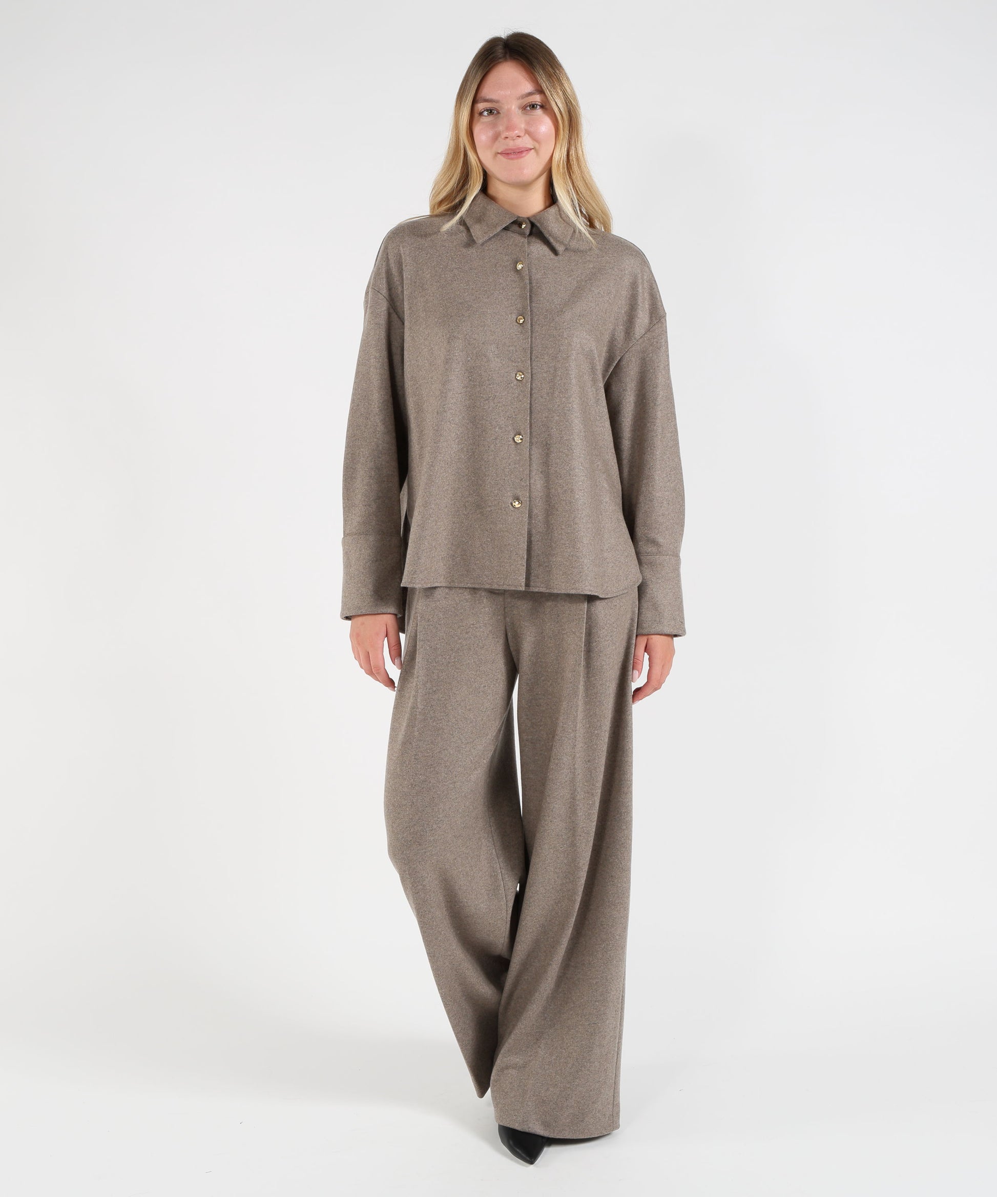 Camicie LIVIANA CONTI Camicia danica Tortora | LIVIANA CONTI