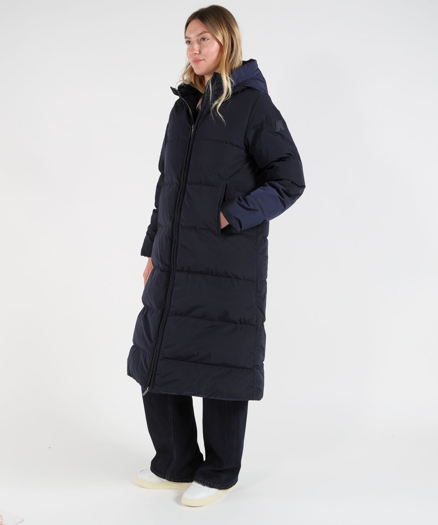 K-WAY Parka Lungo con Cappuccio e Interno in Pelliccia