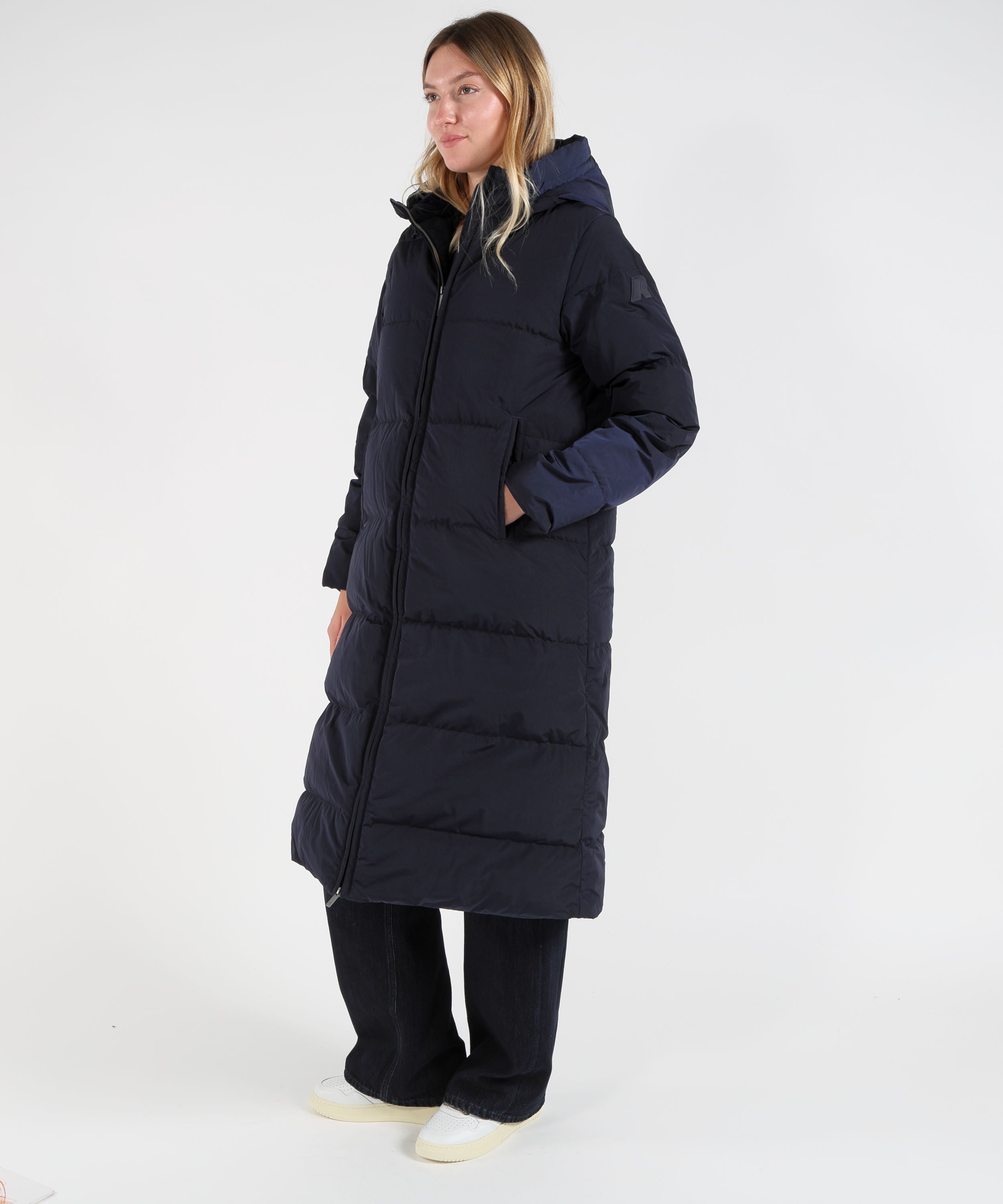 Parkas K-WAY Long Hooded Parka with Fur Lining Blu | K-WAY