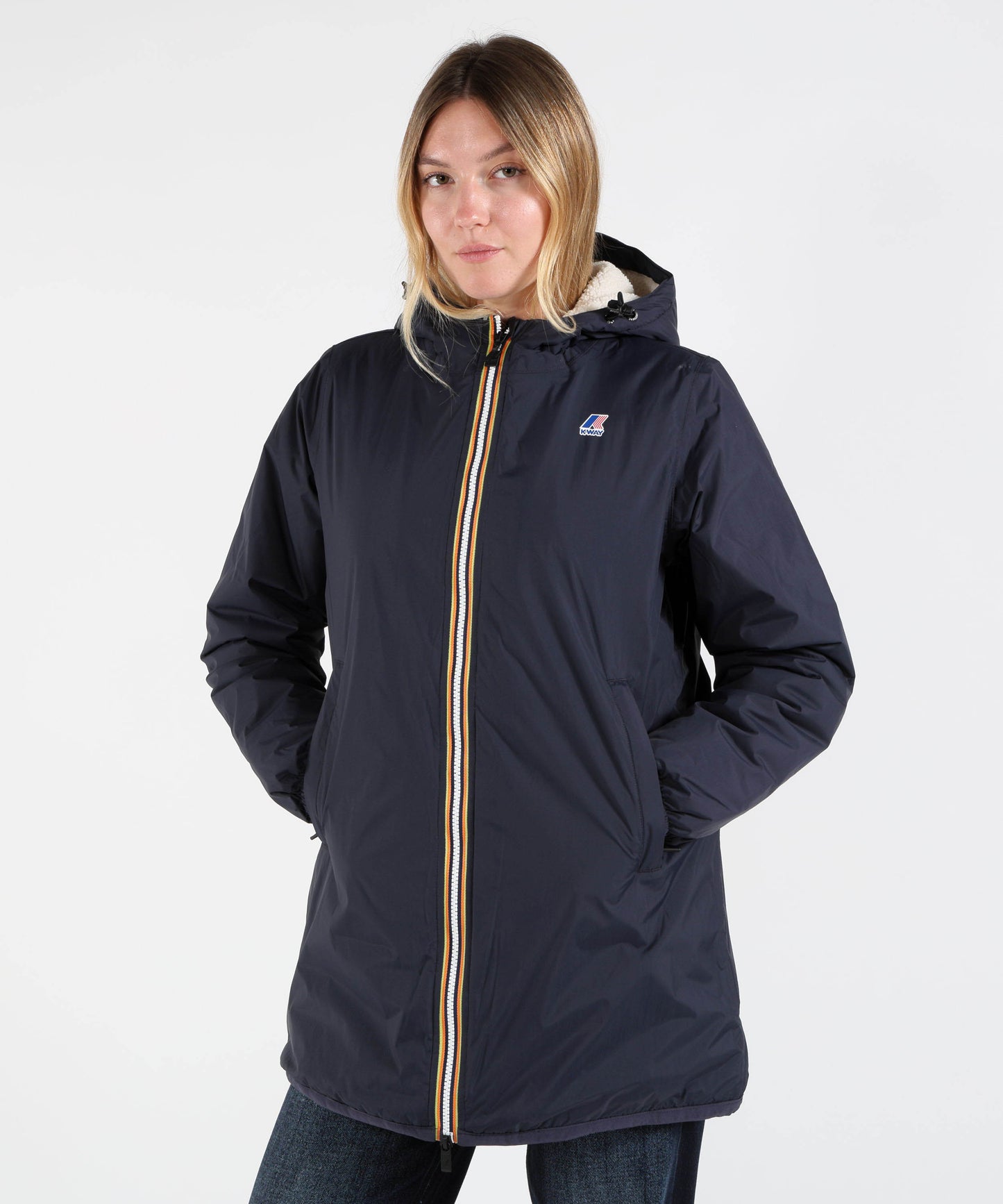 K-WAY Parka Corto con Cappuccio