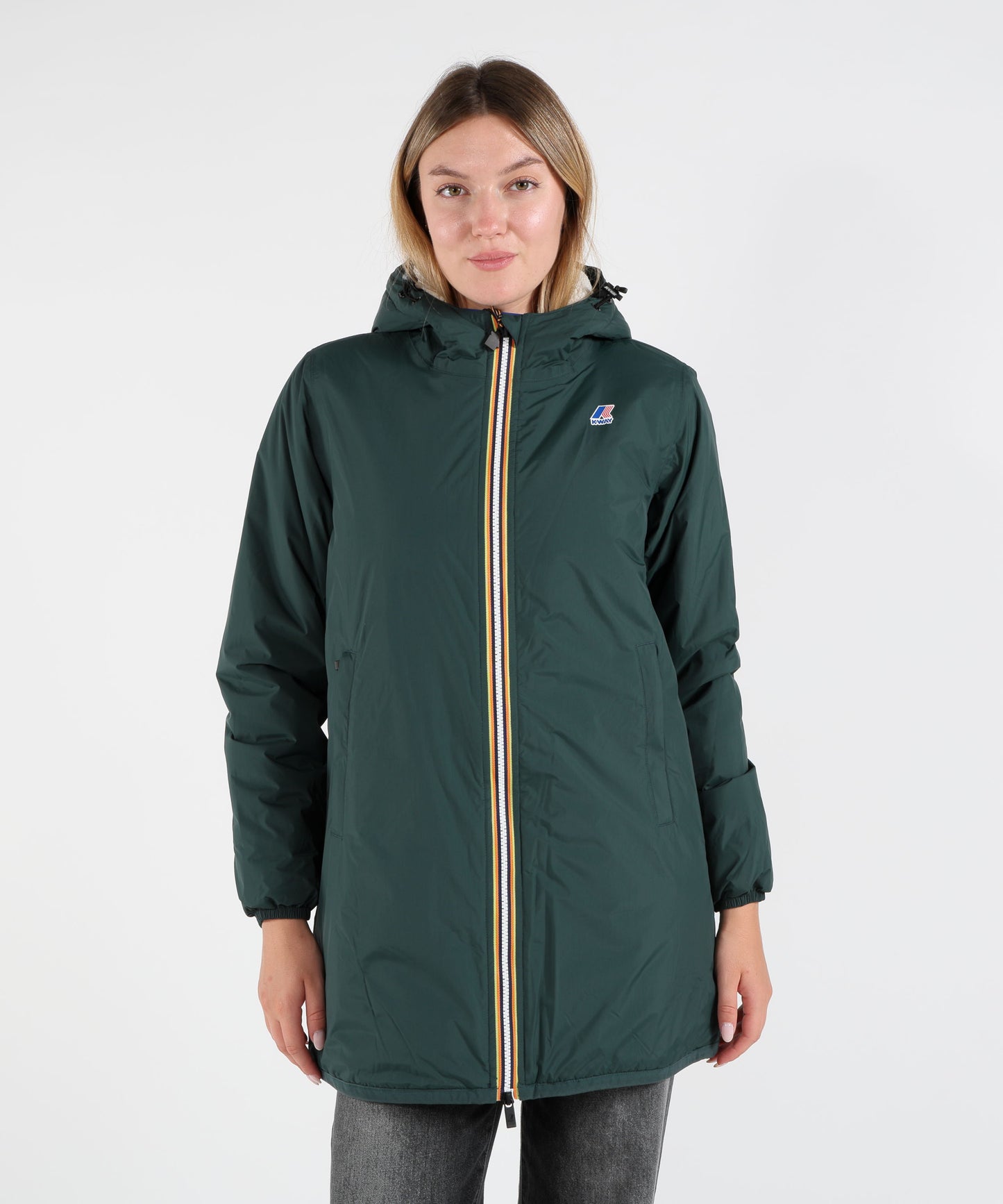 K-WAY Parka Corto con Cappuccio