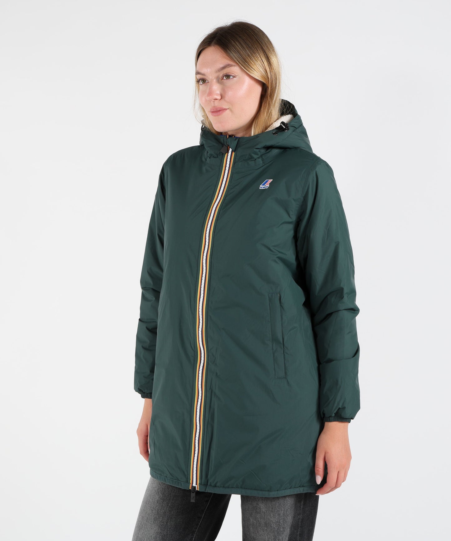 K-WAY Parka Corto con Cappuccio