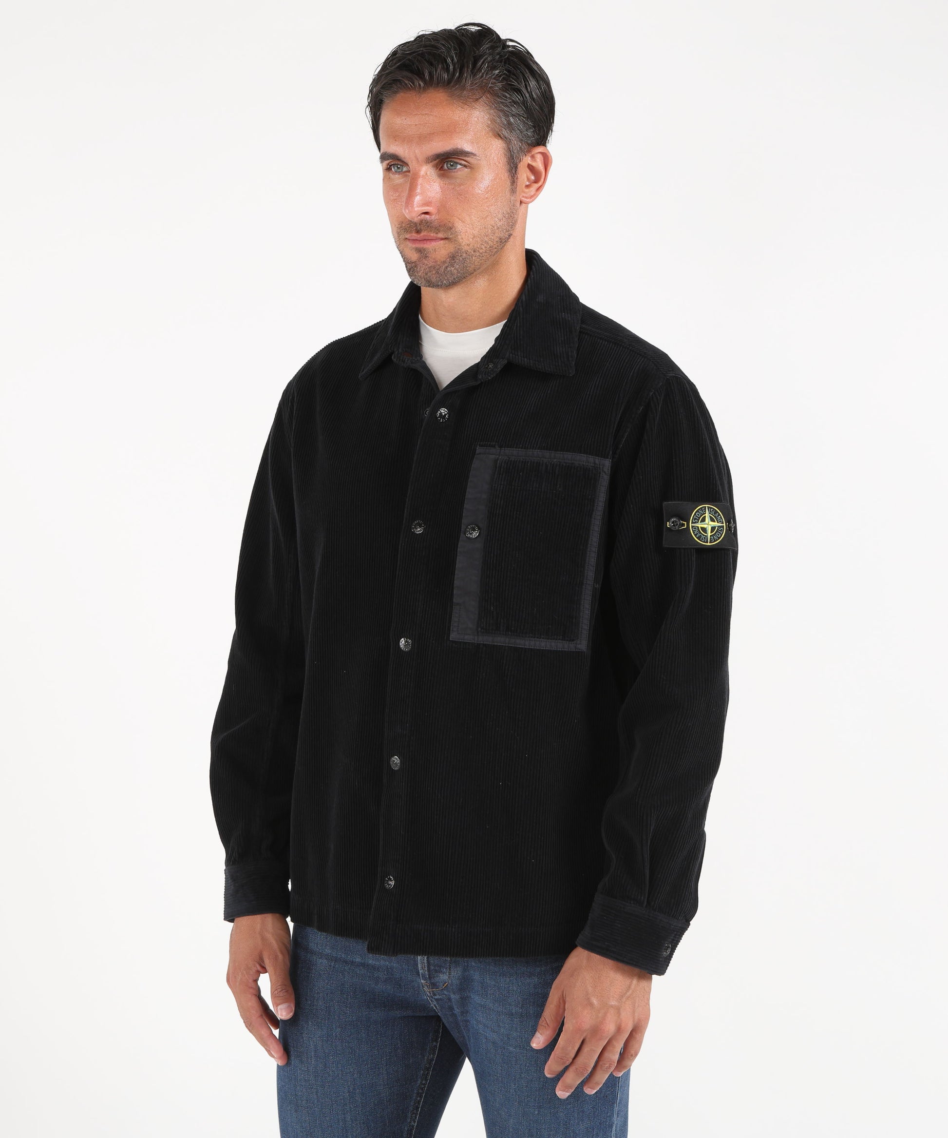 Giacche STONE ISLAND ORGANIC COTTON CORDUROY 800 Navy | STONE ISLAND