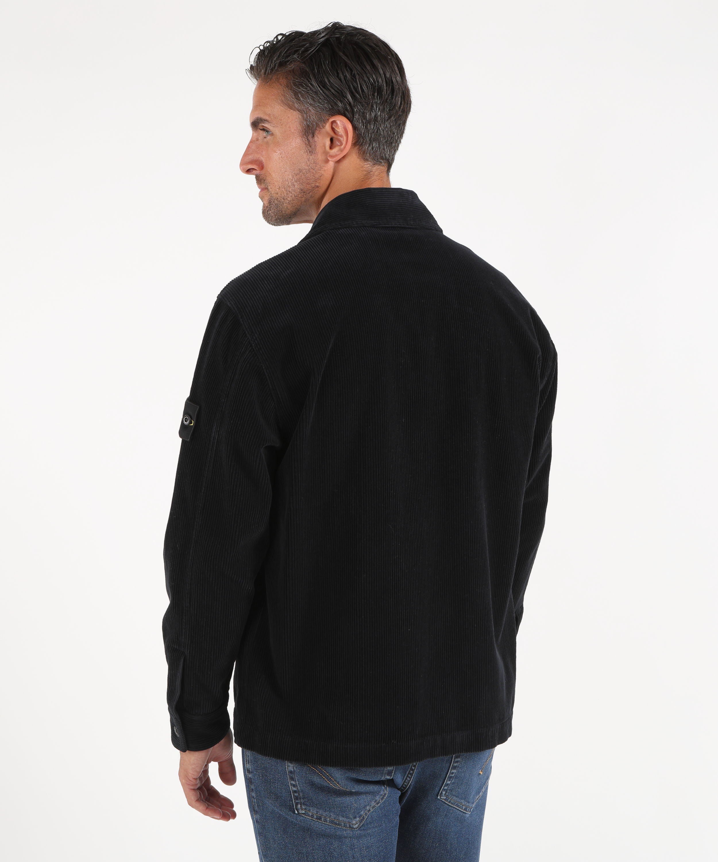 Jackets STONE ISLAND ORGANIC COTTON CORDUROY 800 Navy | STONE ISLAND