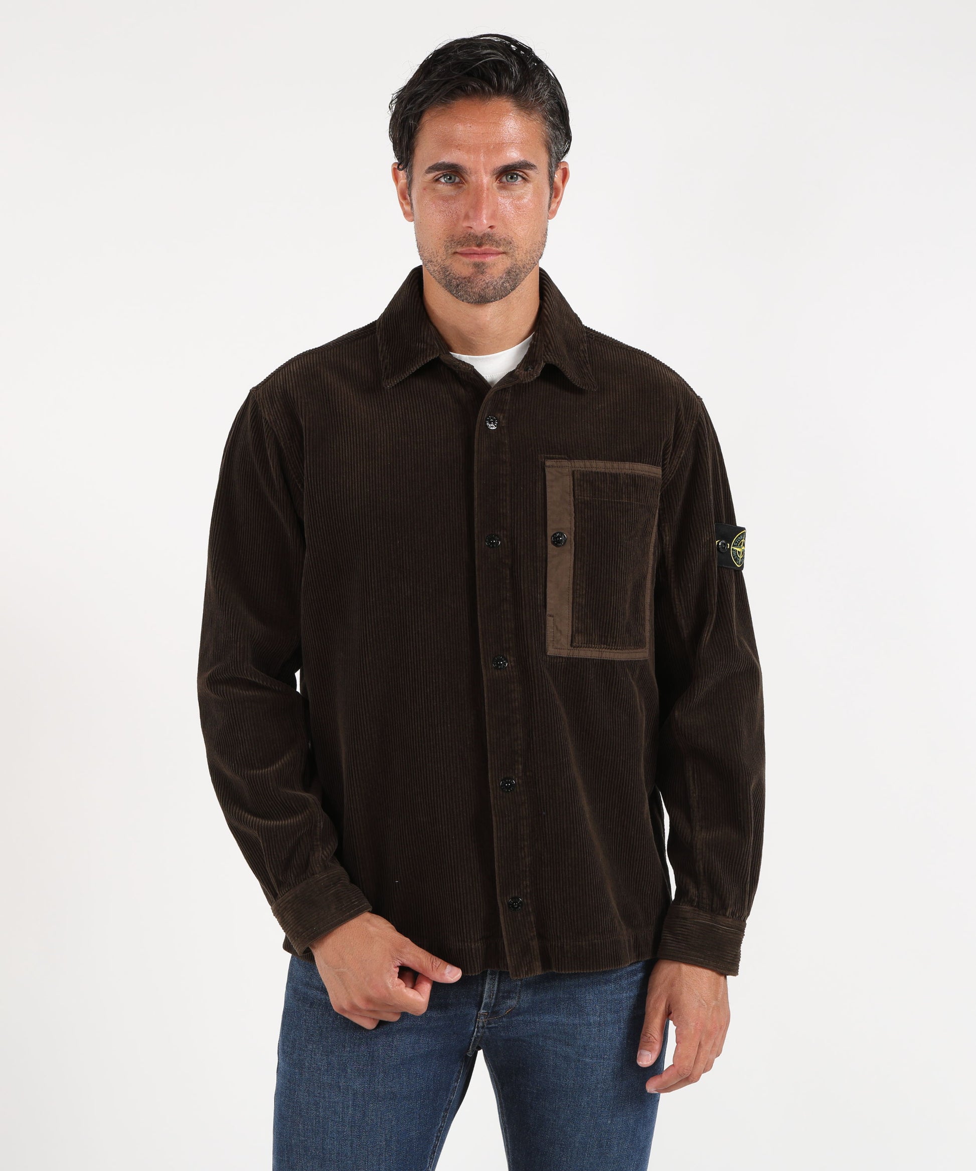 Giacche STONE ISLAND ORGANIC COTTON CORDUROY 800 Carbone | STONE ISLAND