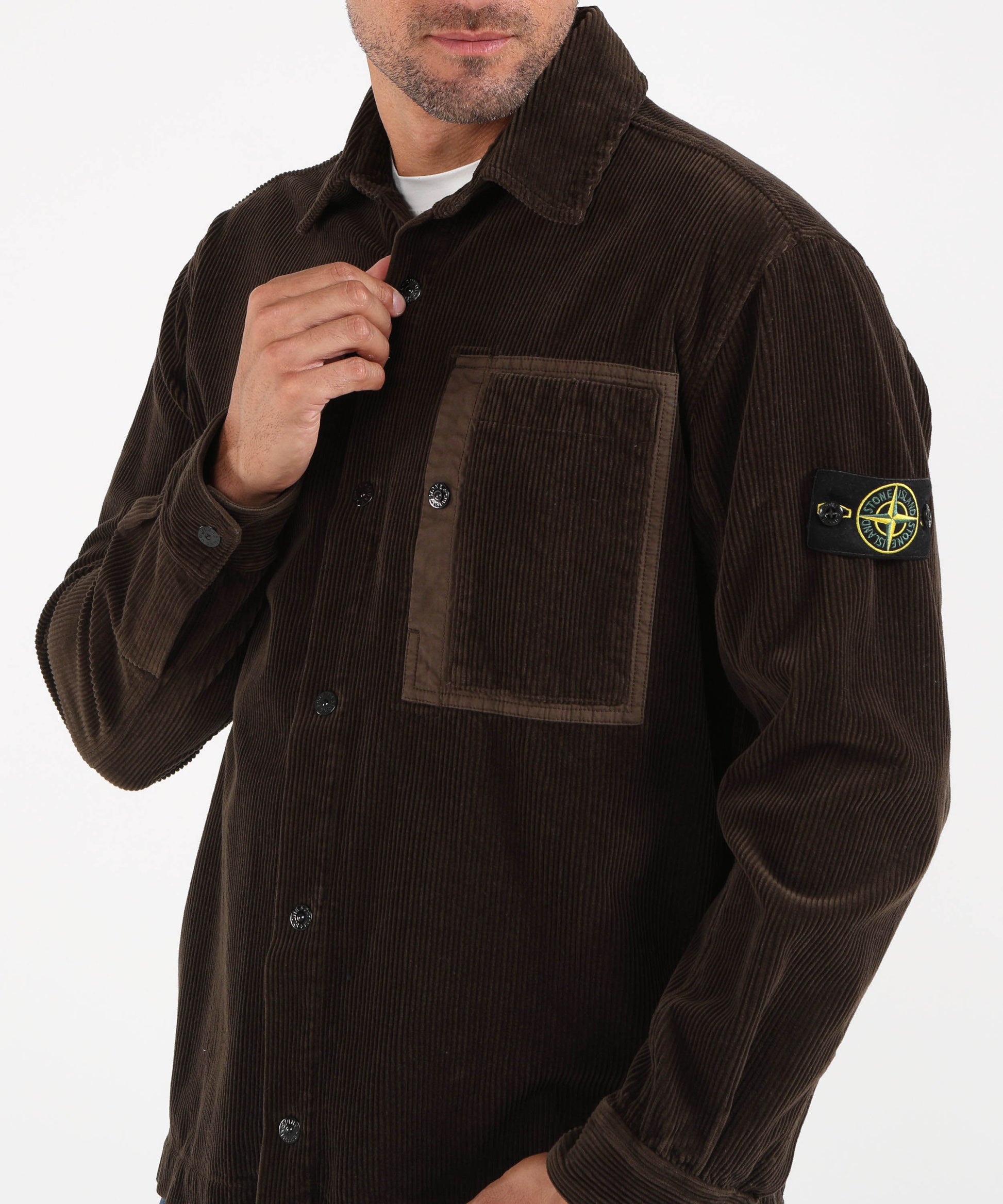 Giacche STONE ISLAND ORGANIC COTTON CORDUROY 800 Carbone | STONE ISLAND