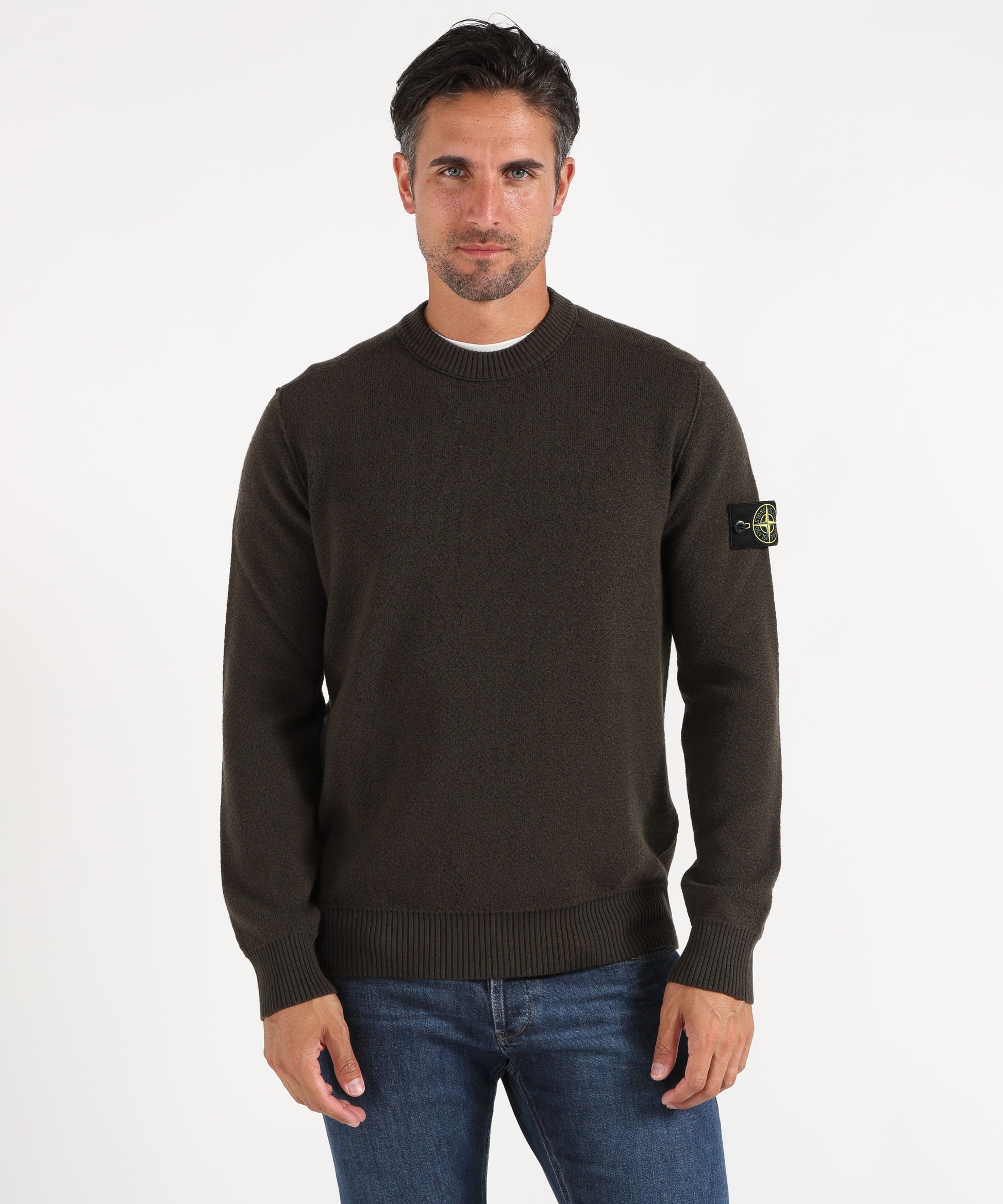 Maglie STONE ISLAND PURE RWS WOOL
Maglione girocollo vestibilità ampia con finiture a costine Carbone | STONE ISLAND