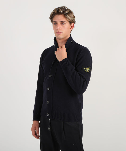 Cardigans STONE ISLAND Sweater with buttons and felt details Navy | STONE ISLAND