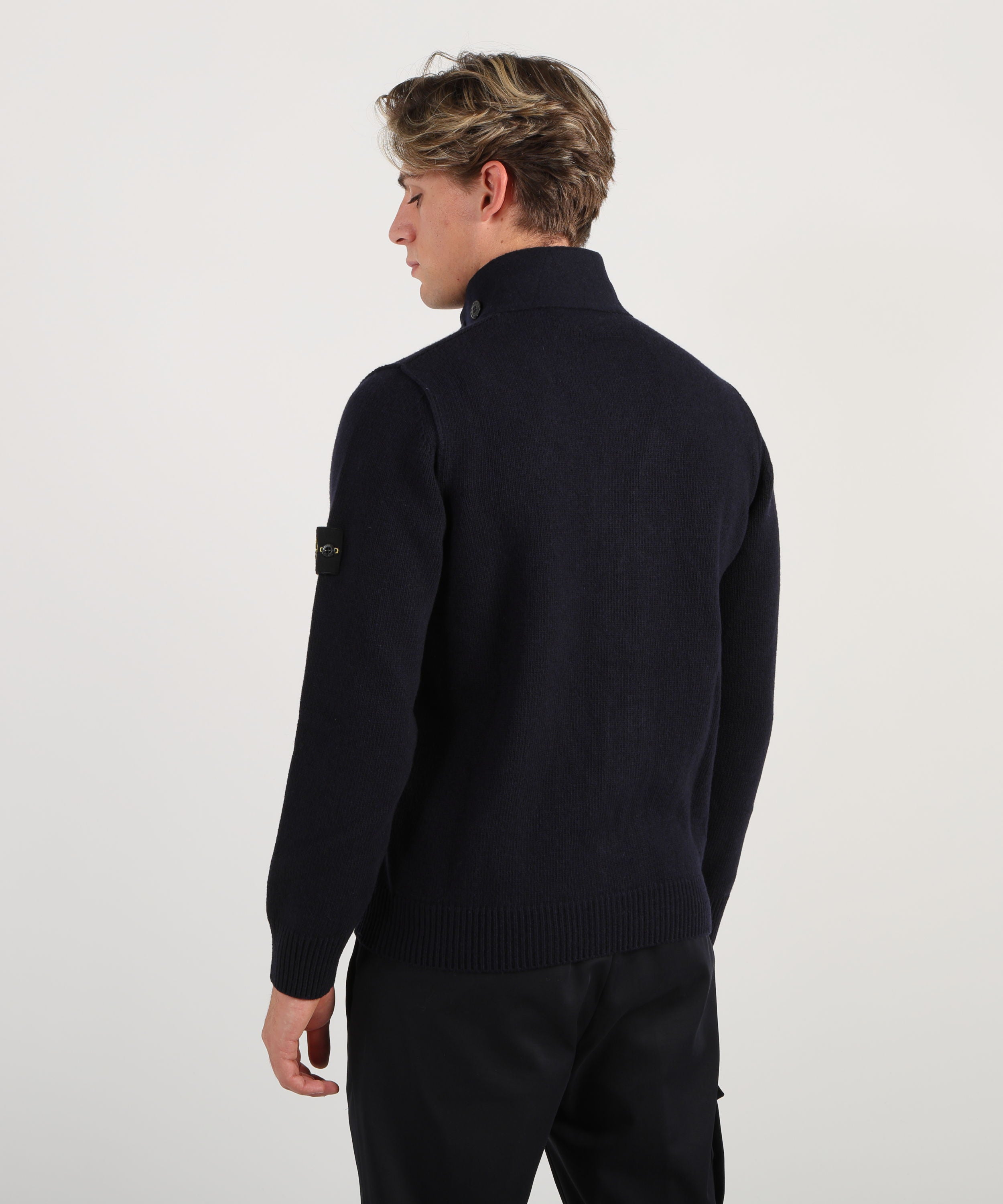 Cardigans STONE ISLAND Sweater with buttons and felt details Navy | STONE ISLAND