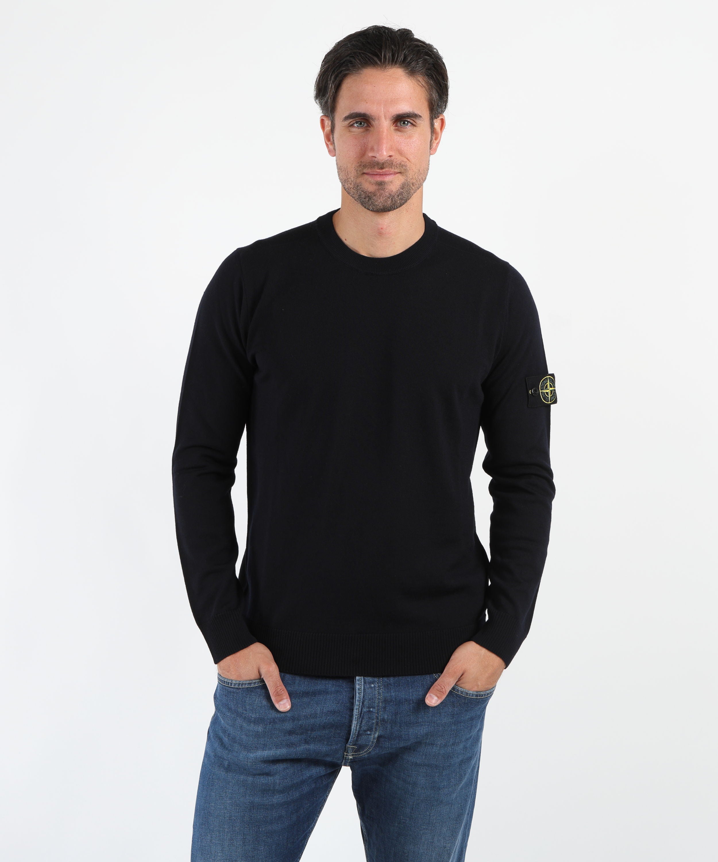 Knitwear STONE ISLAND crew neck sweater Navy | STONE ISLAND