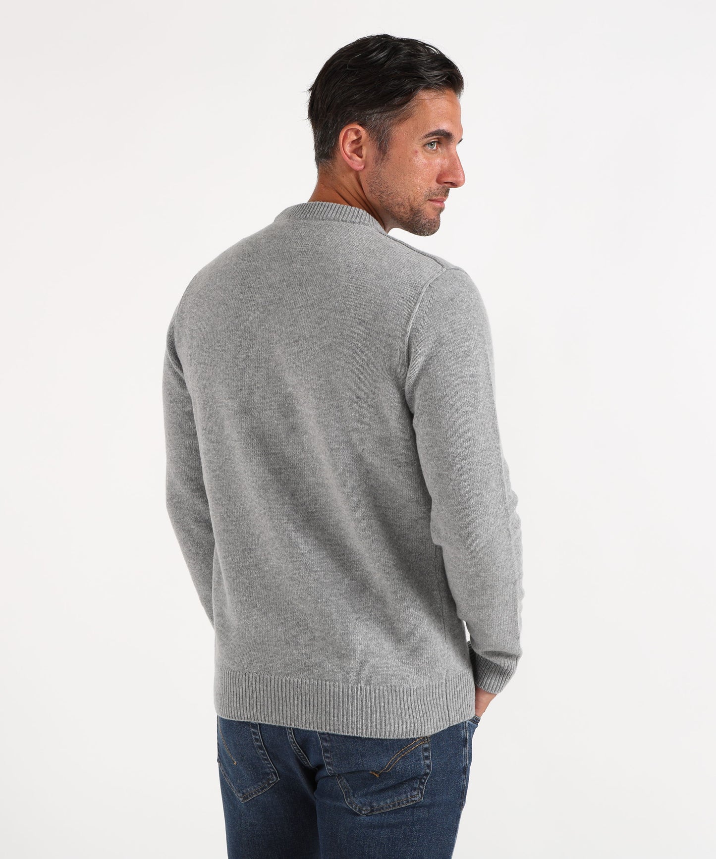 STONE ISLAND Crewneck Sweater with Purl Stitch Details