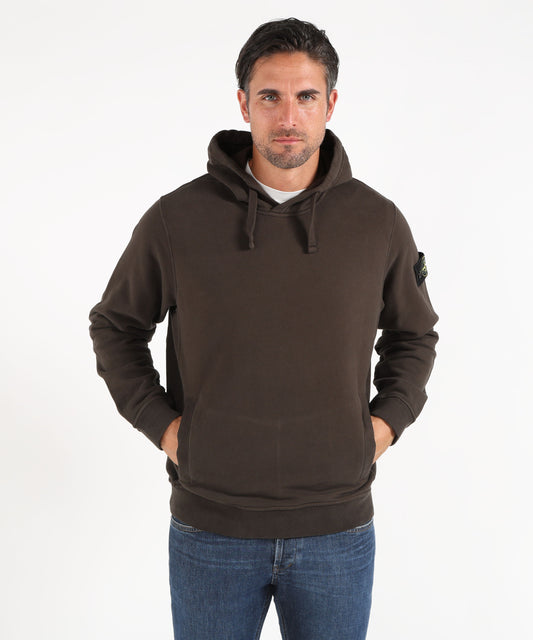 STONE ISLAND BRUSHED ORGANIC COTTON FLEECE
Felpa vestibilità regular con cappuccio e polsini con foro per il pollice