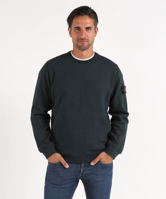 STONE ISLAND BRUSHED ORGANIC COTTON FLEECE
Felpa girocollo vestibilità regular con inserti a costine