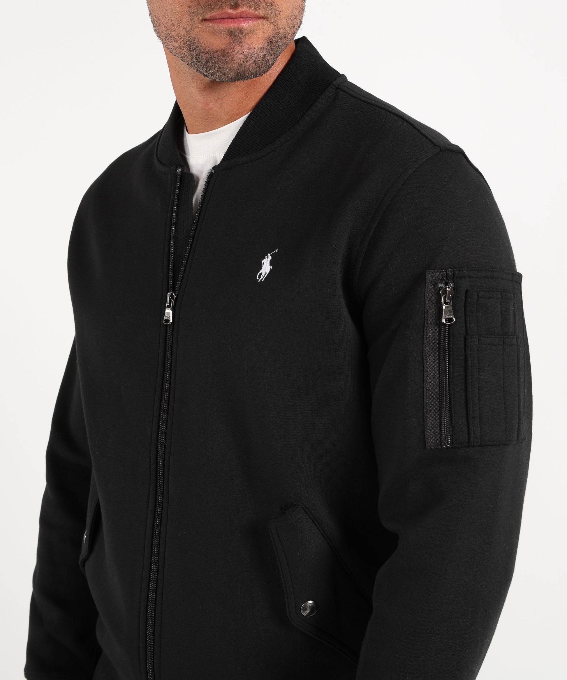 Felpe POLO RALPH LAUREN Bomber in doppia maglia Nero | POLO RALPH LAUREN