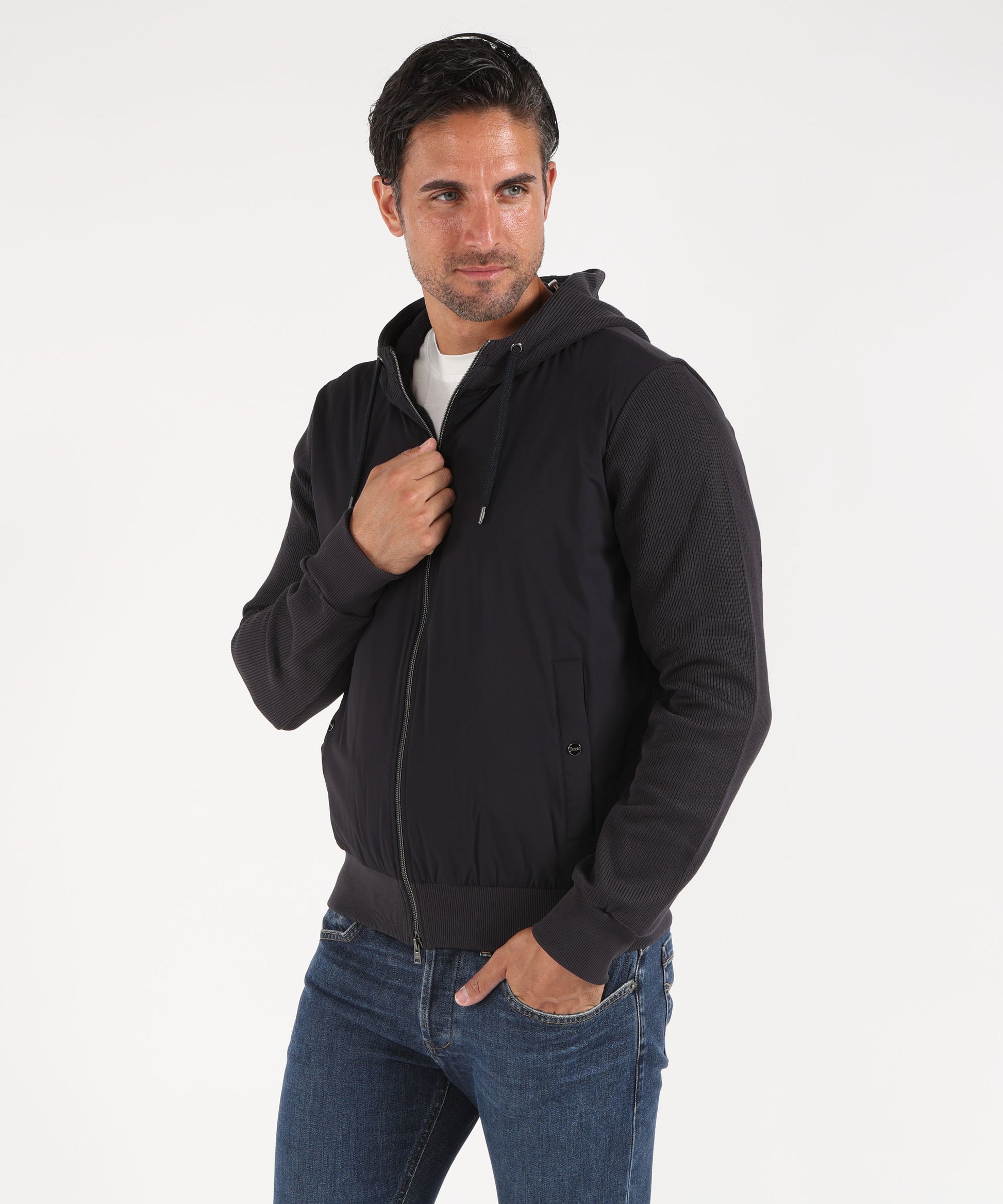 Cardigan HERNO Giacca con cappuccio Blu | HERNO