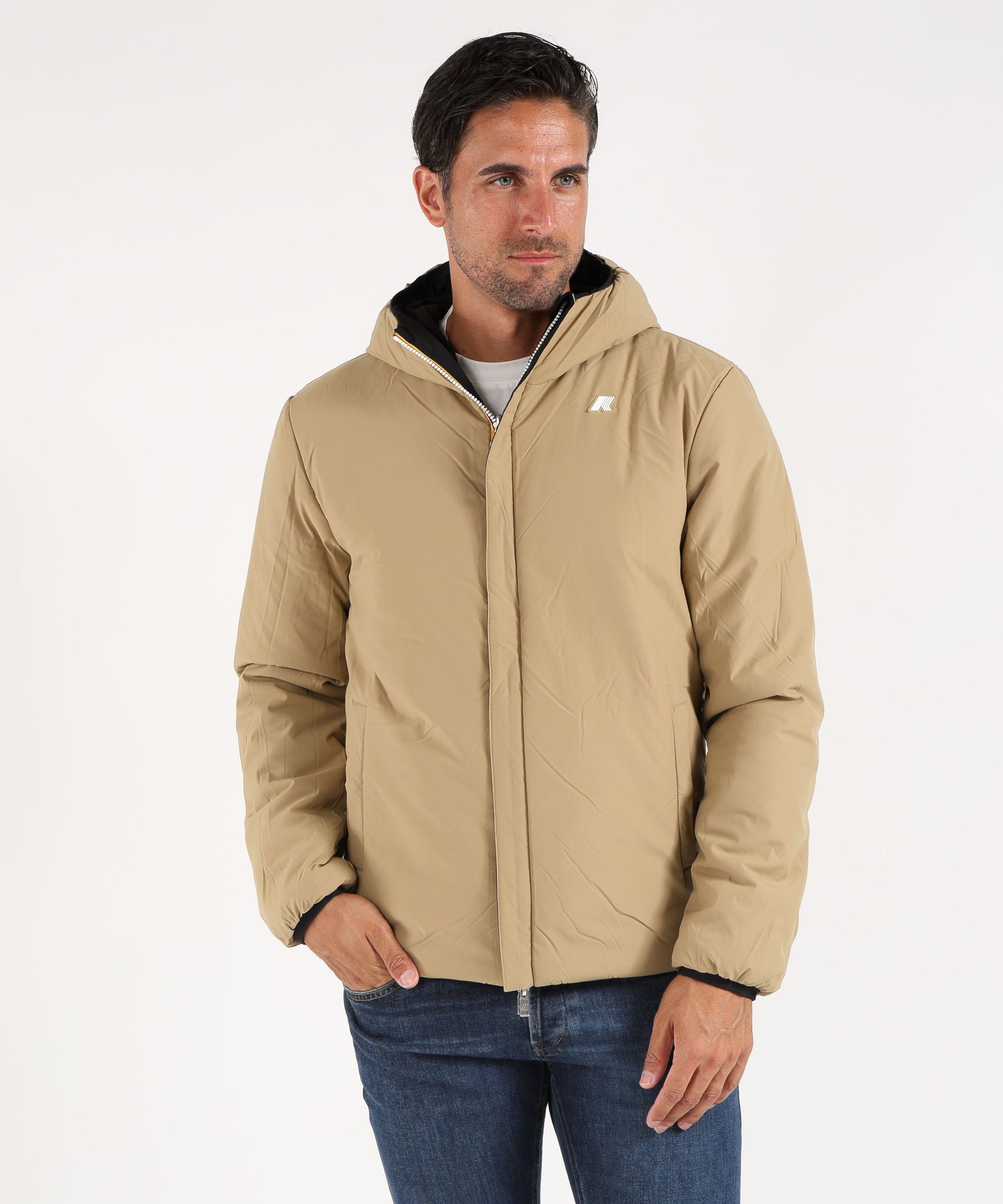 Giacche K-WAY giubbotto jack st warm double Nero/beige | K-WAY