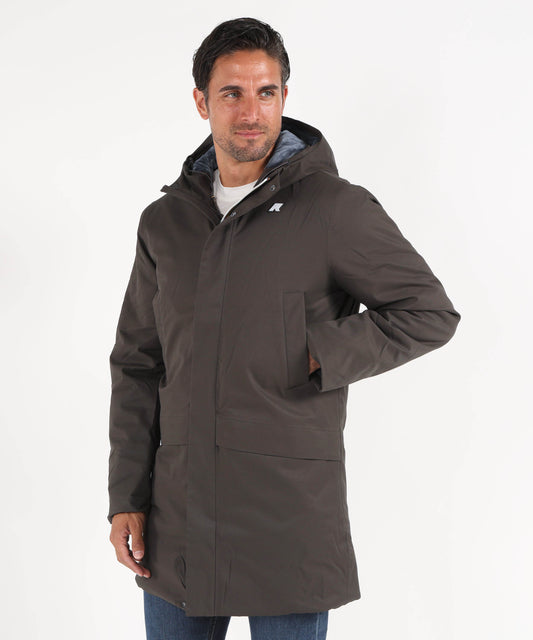 Jackets K-WAY  jarno twill marmotta Oliva/blu | K-WAY