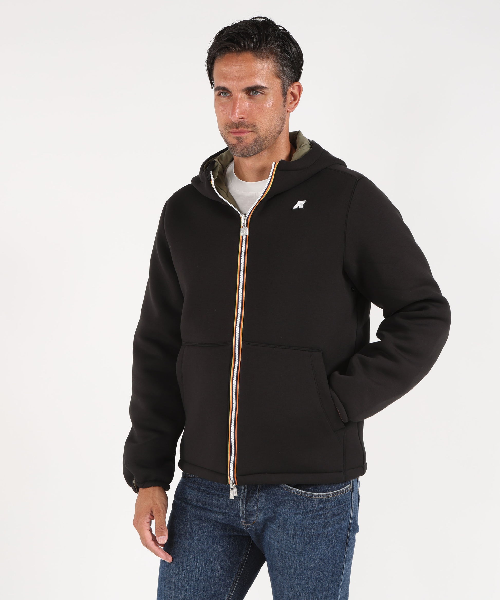 Giacche K-WAY JACK SPACER NYLON DOUBLE Nero/verde | K-WAY