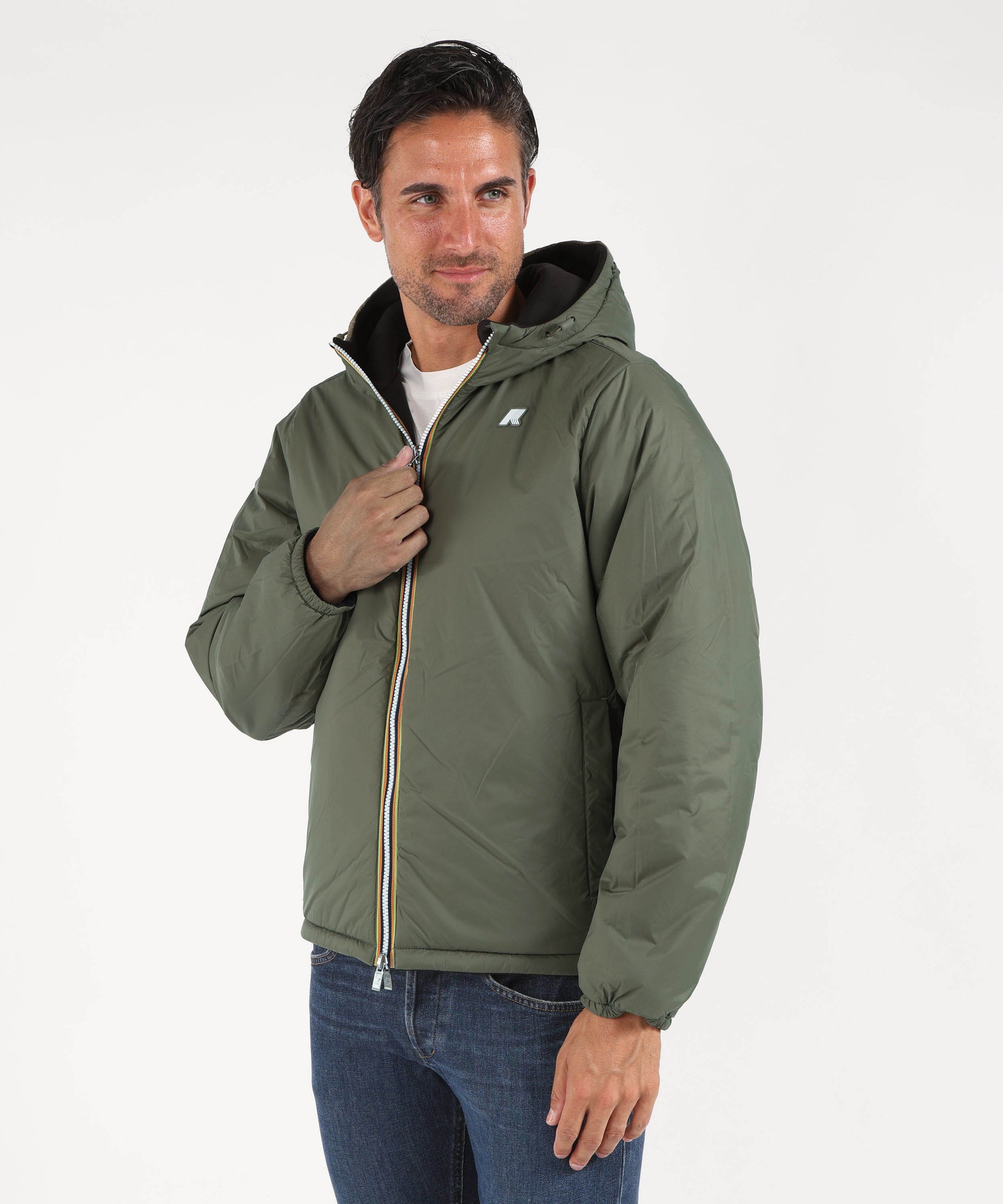 Giacche K-WAY JACK SPACER NYLON DOUBLE Nero/verde | K-WAY