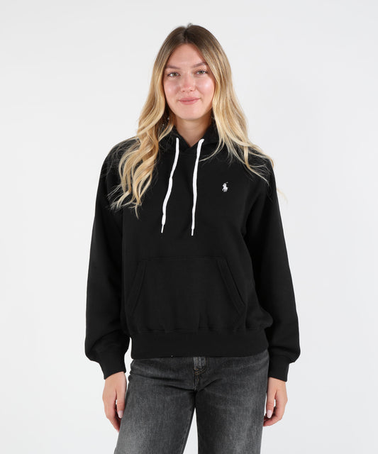 Felpe POLO RALPH LAUREN Felpa in Pile di Cotone con Cappuccio Nero | POLO RALPH LAUREN