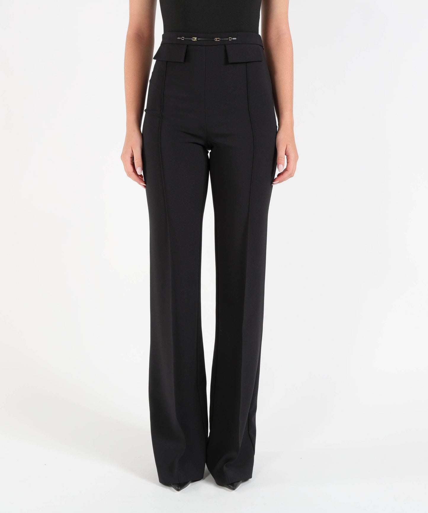 ELISABETTA FRANCHI Pantaloni in doppio crêpe stretch