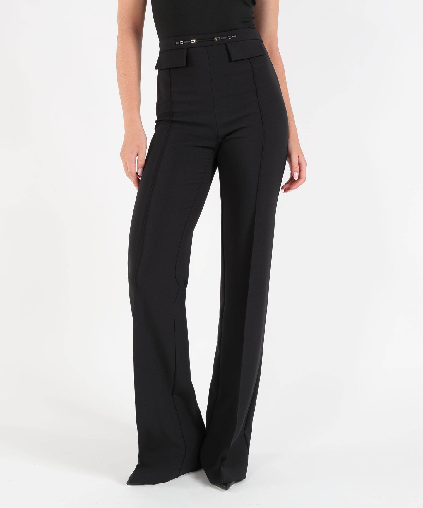 ELISABETTA FRANCHI Pantaloni in doppio crêpe stretch