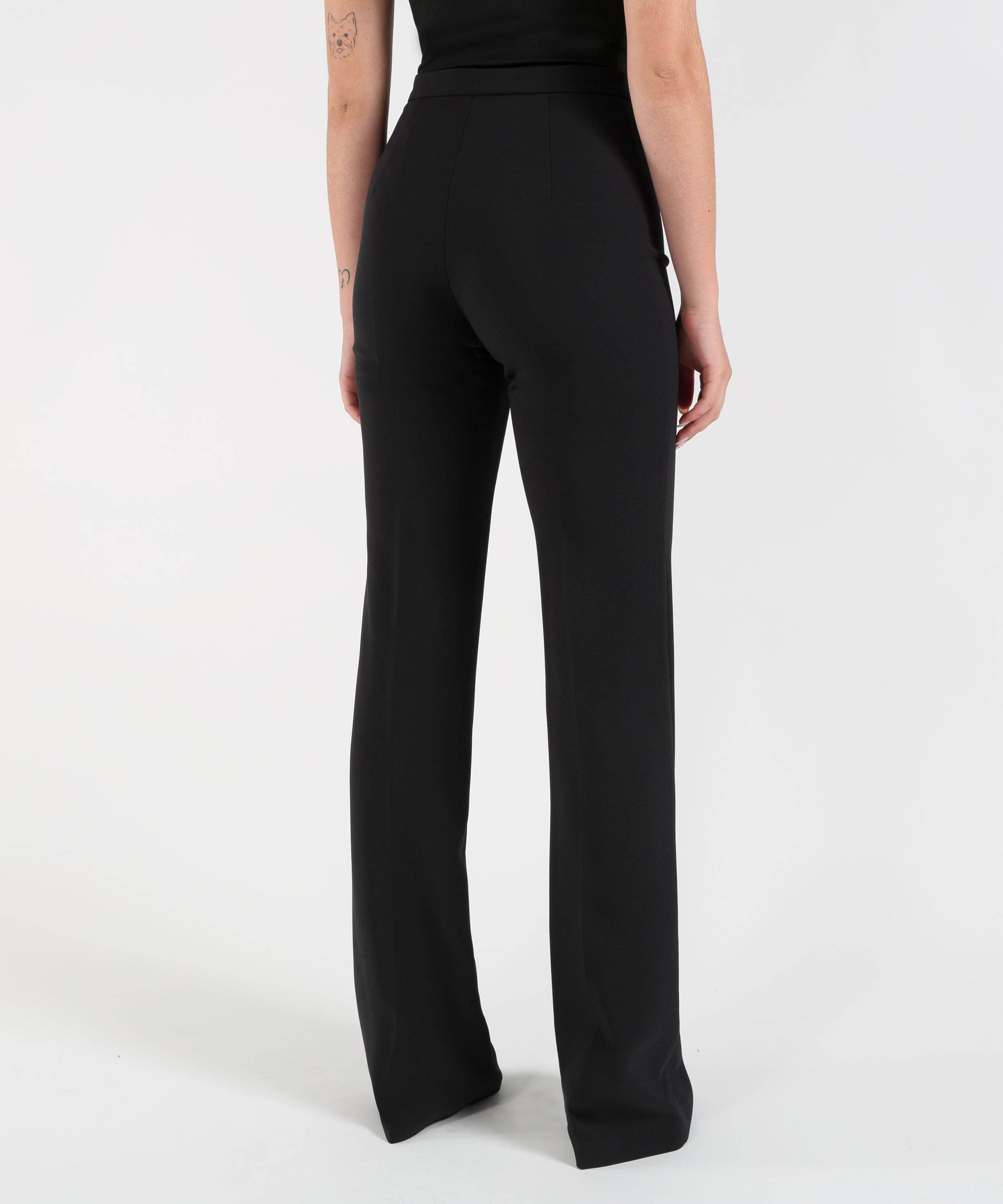Pantaloni ELISABETTA FRANCHI Pantaloni in doppio crêpe stretch Nero | ELISABETTA FRANCHI