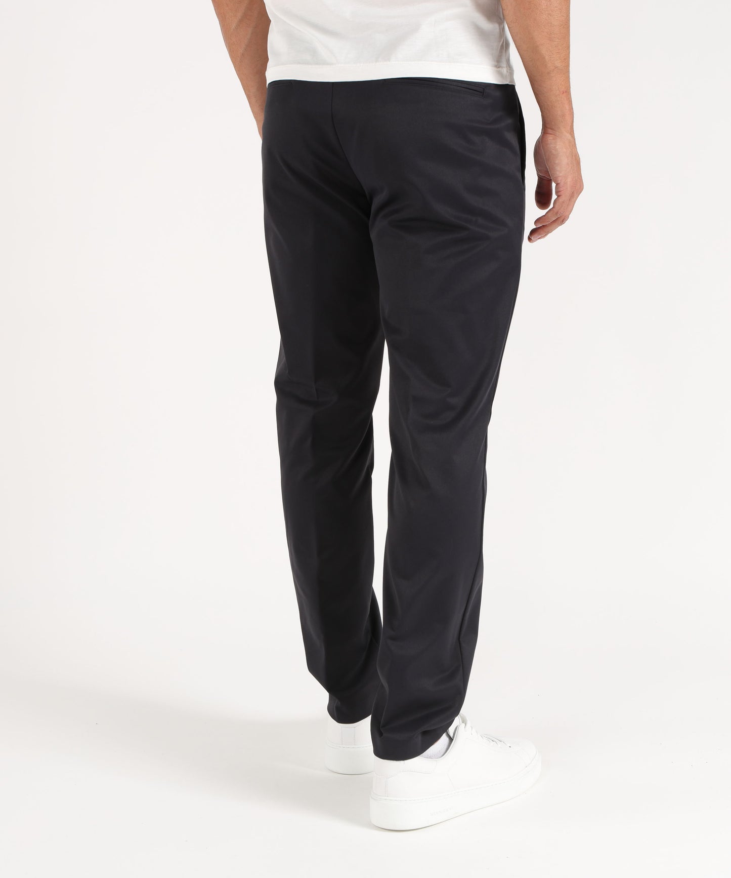 HERNO Pantaloni slim fit Herno in cotone con coulisse in vita e passanti