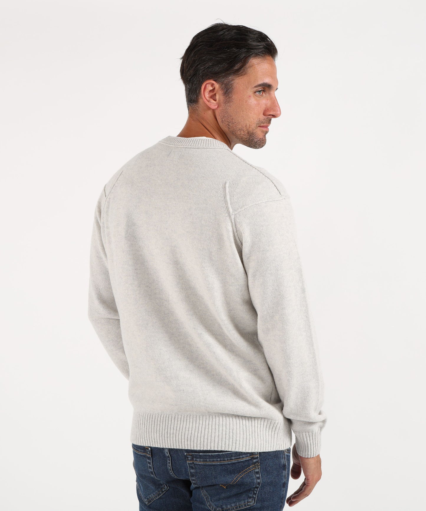 C.P. COMPANY Lambswool Lens Crewneck Contrast Sweater