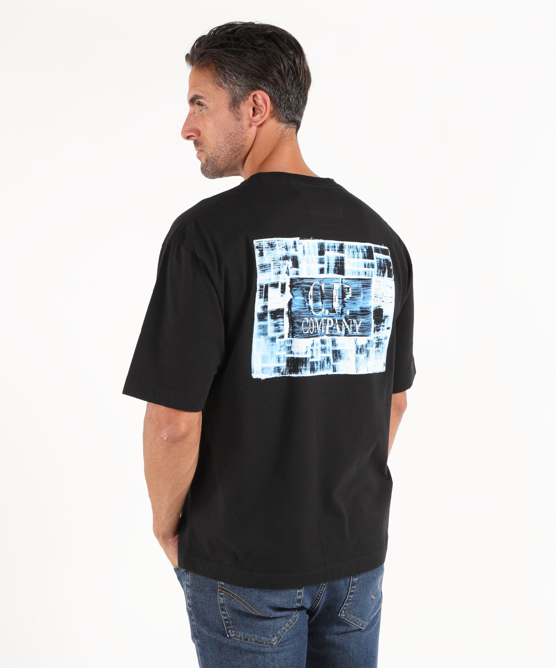 T-shirt C.P. COMPANY 30/1 Jersey Short Sleeve Graphics T-Shirt Nero | C.P. COMPANY