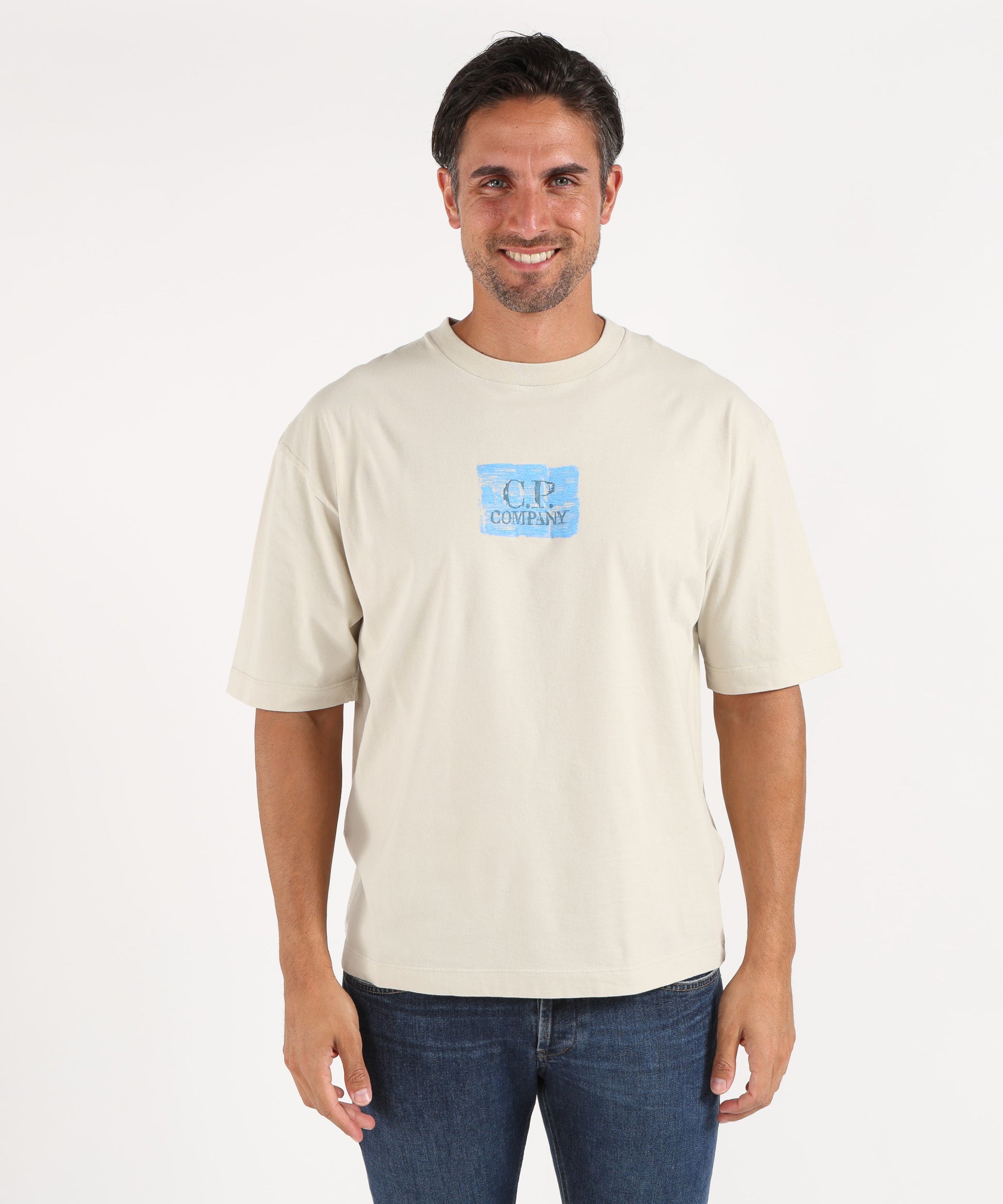 T-shirt C.P. COMPANY 30/1 Jersey Short Sleeve Graphics T-Shirt Sabbia | C.P. COMPANY
