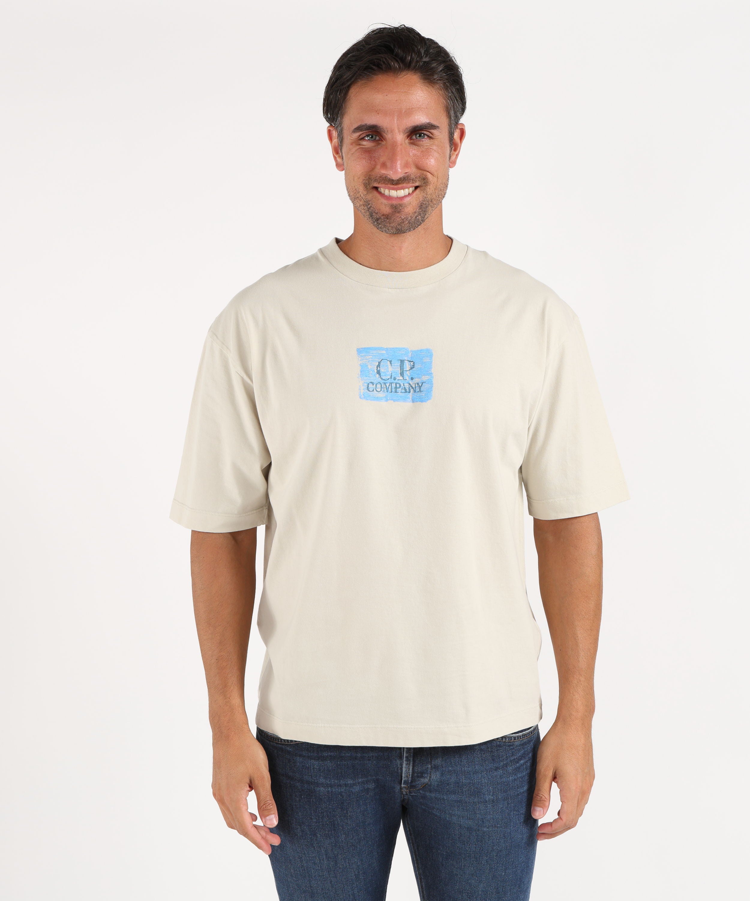 T-shirt C.P. COMPANY 30/1 Jersey Short Sleeve Graphics T-Shirt Sabbia | C.P. COMPANY