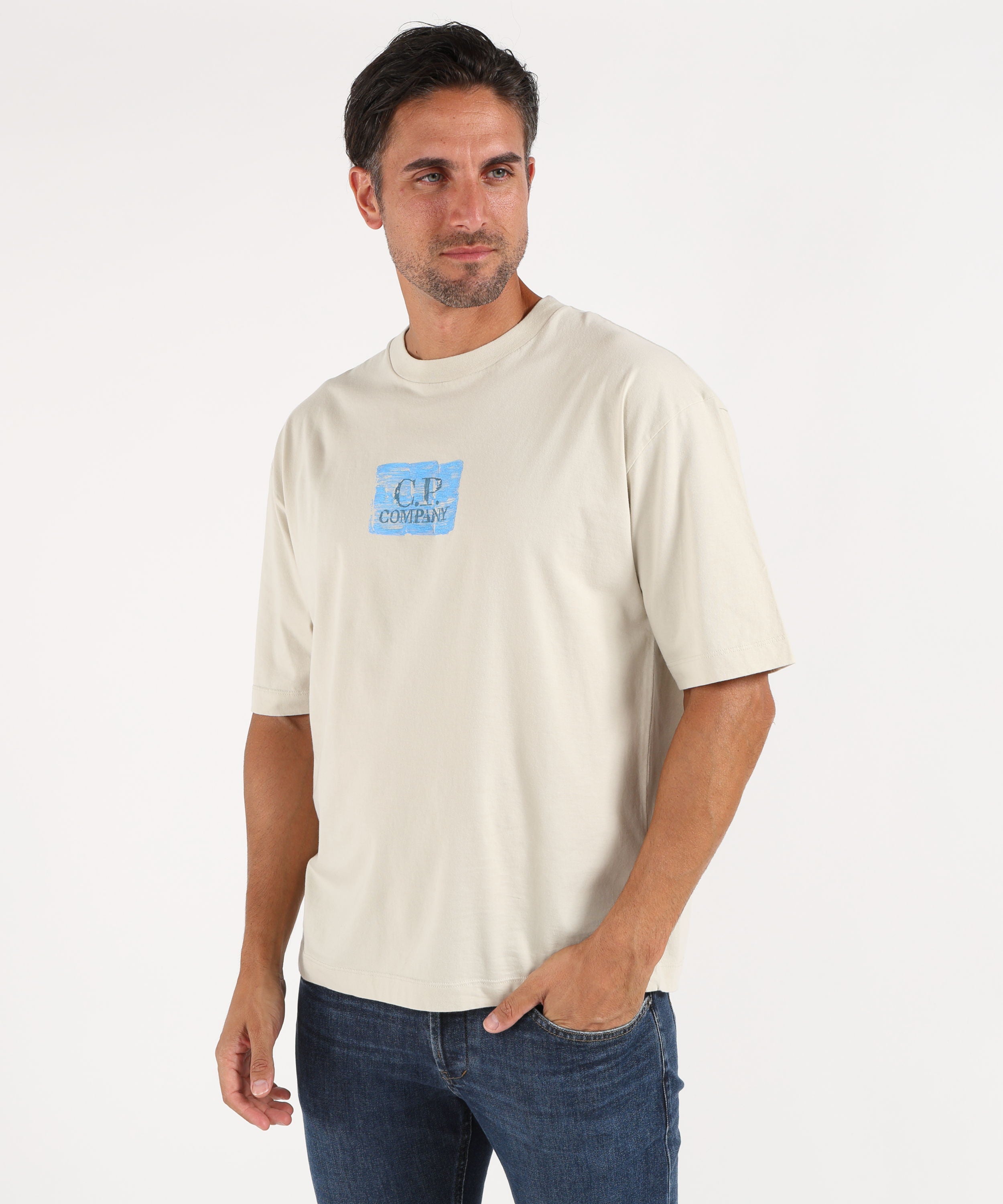 T-shirt C.P. COMPANY 30/1 Jersey Short Sleeve Graphics T-Shirt Sabbia | C.P. COMPANY
