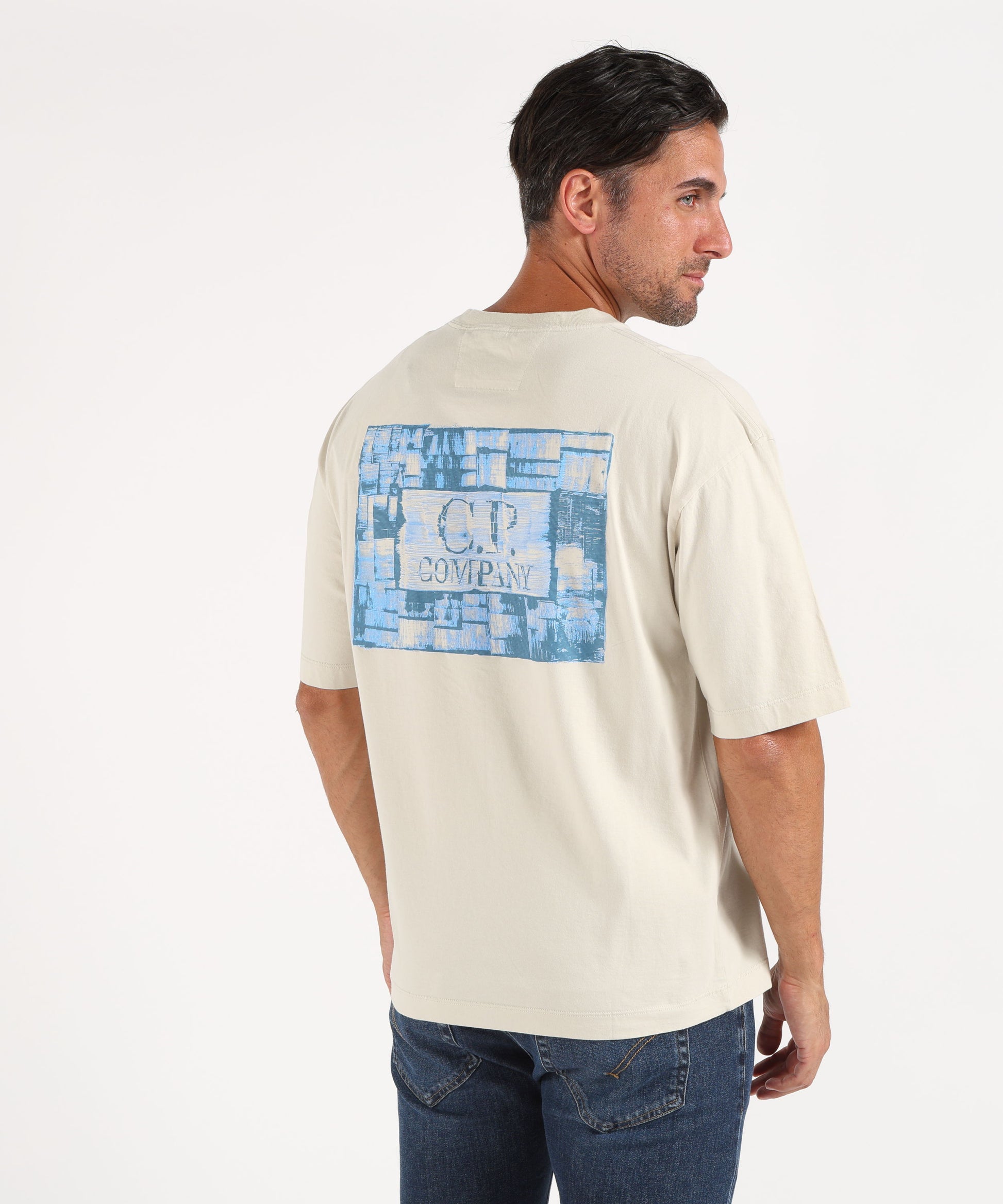 T-shirt C.P. COMPANY 30/1 Jersey Short Sleeve Graphics T-Shirt Sabbia | C.P. COMPANY