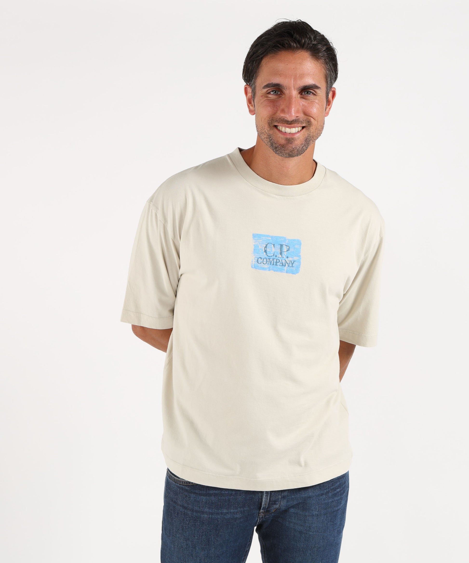 T-shirt C.P. COMPANY 30/1 Jersey Short Sleeve Graphics T-Shirt Sabbia | C.P. COMPANY