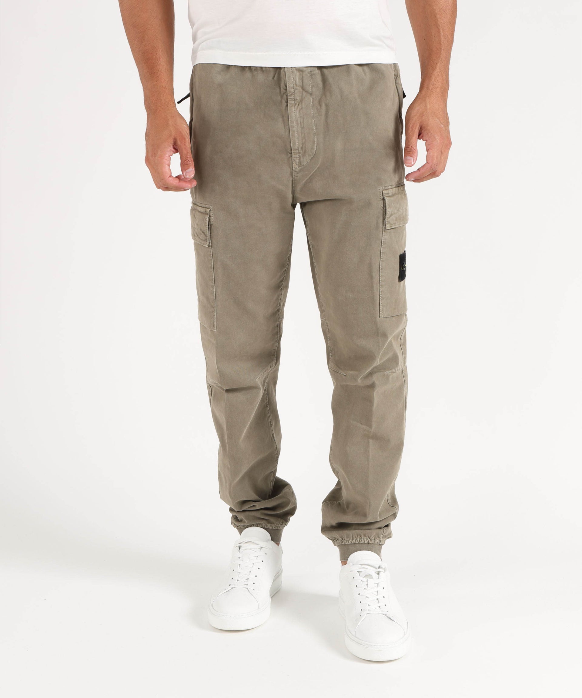 STONE ISLAND Pantalone cargo vestibilità regular tapered con vita elasticizzata