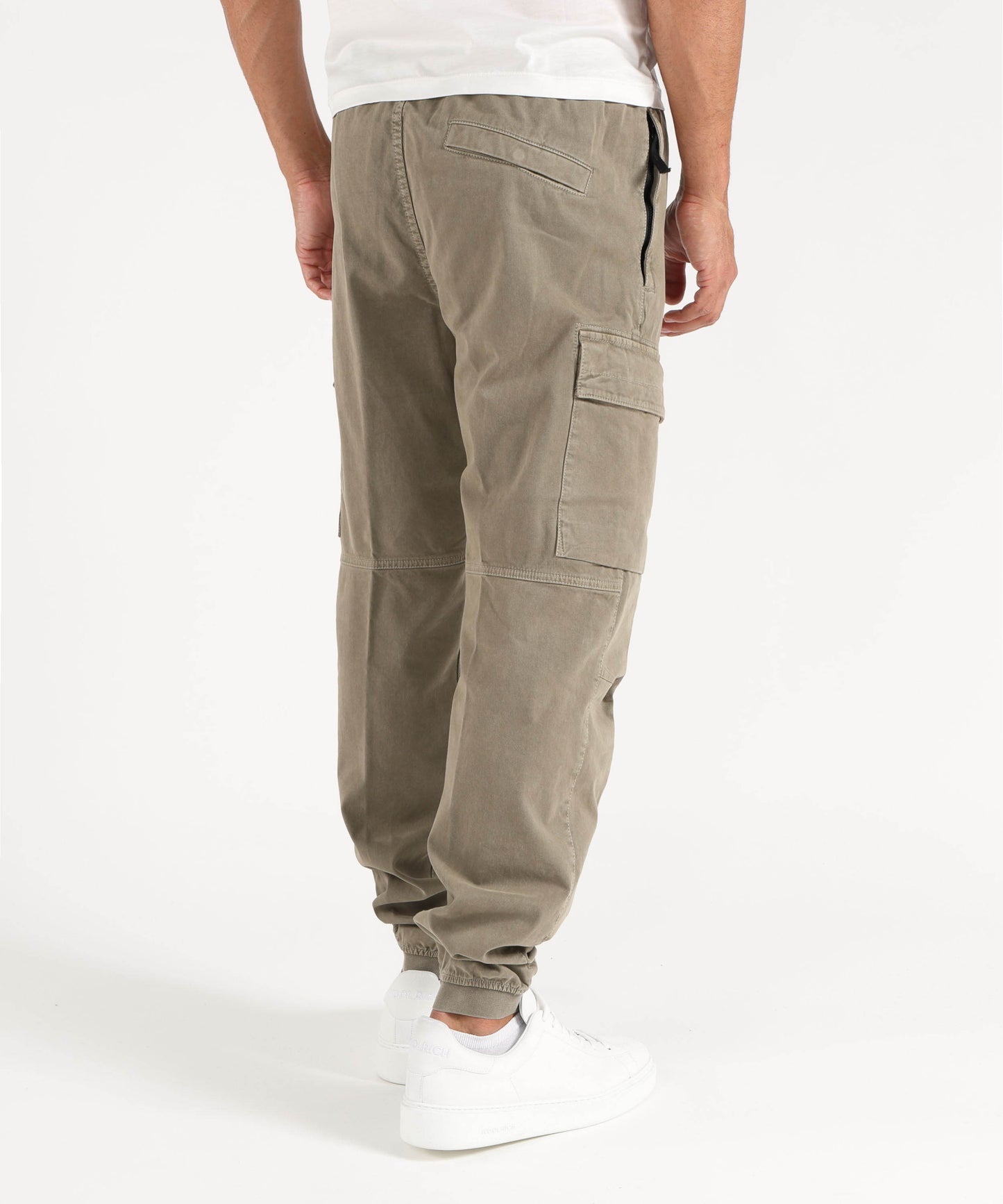 STONE ISLAND Pantalone cargo vestibilità regular tapered con vita elasticizzata