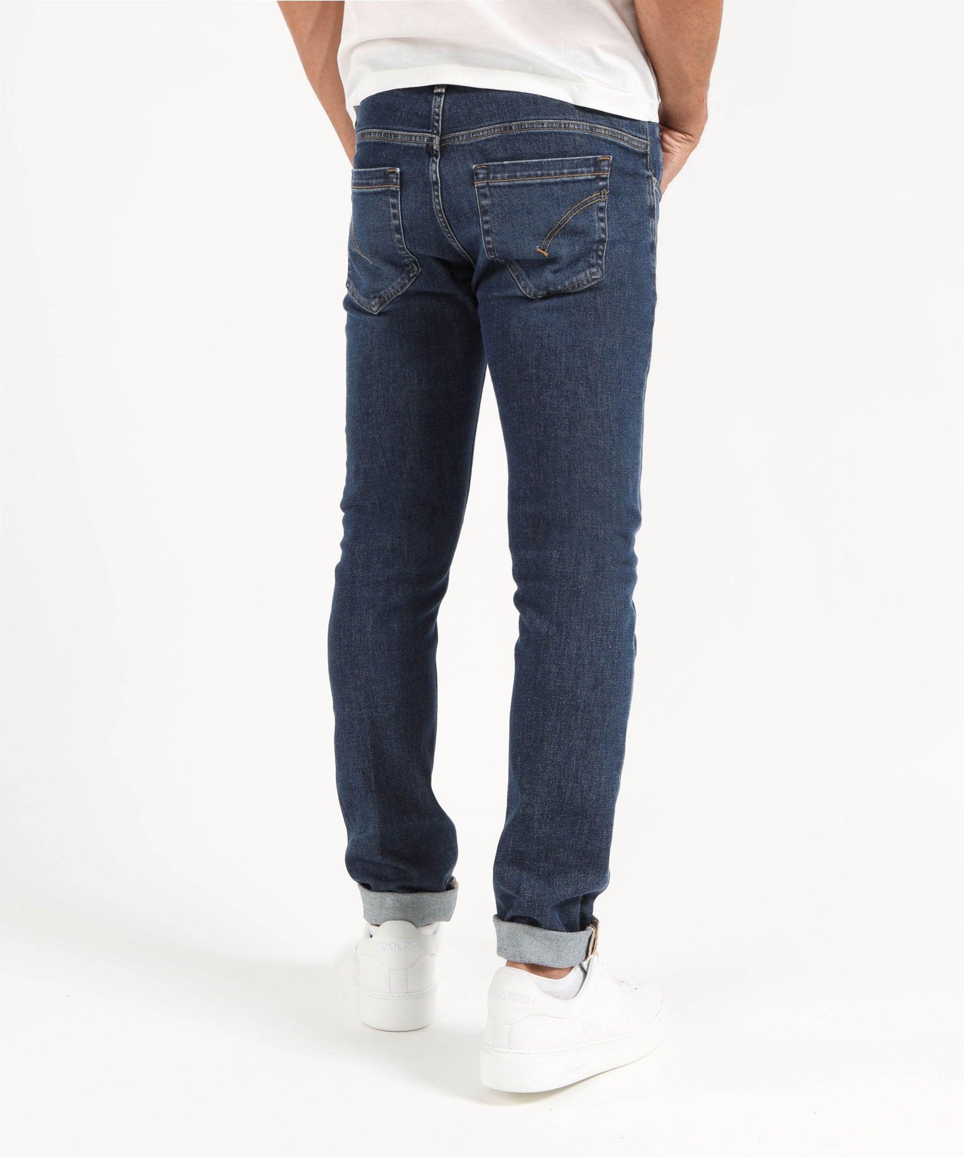 Jeans DONDUP Jeans George skinny in denim stretch responsabile Blu | DONDUP