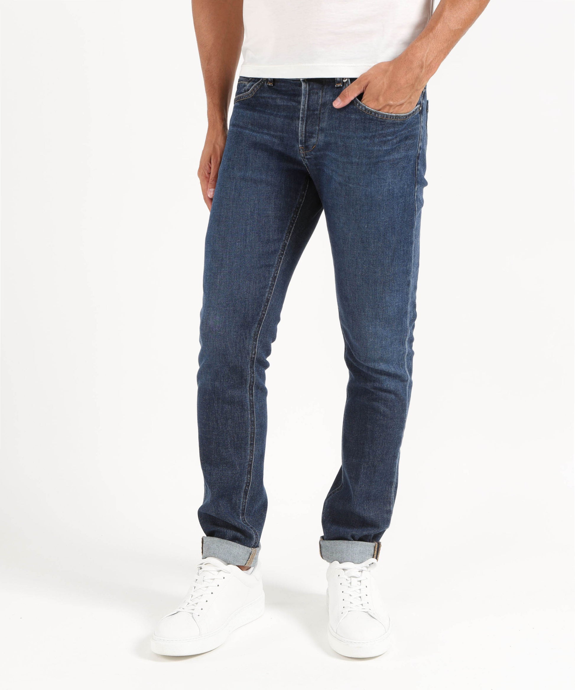 Jeans DONDUP Jeans George skinny in denim stretch responsabile Blu | DONDUP