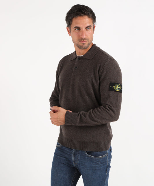 Polo STONE ISLAND LIGHT RWS GEELONG WOOL
Maglione polo vestibilità loose con finta con bottoni Piombo melange | STONE ISLAND