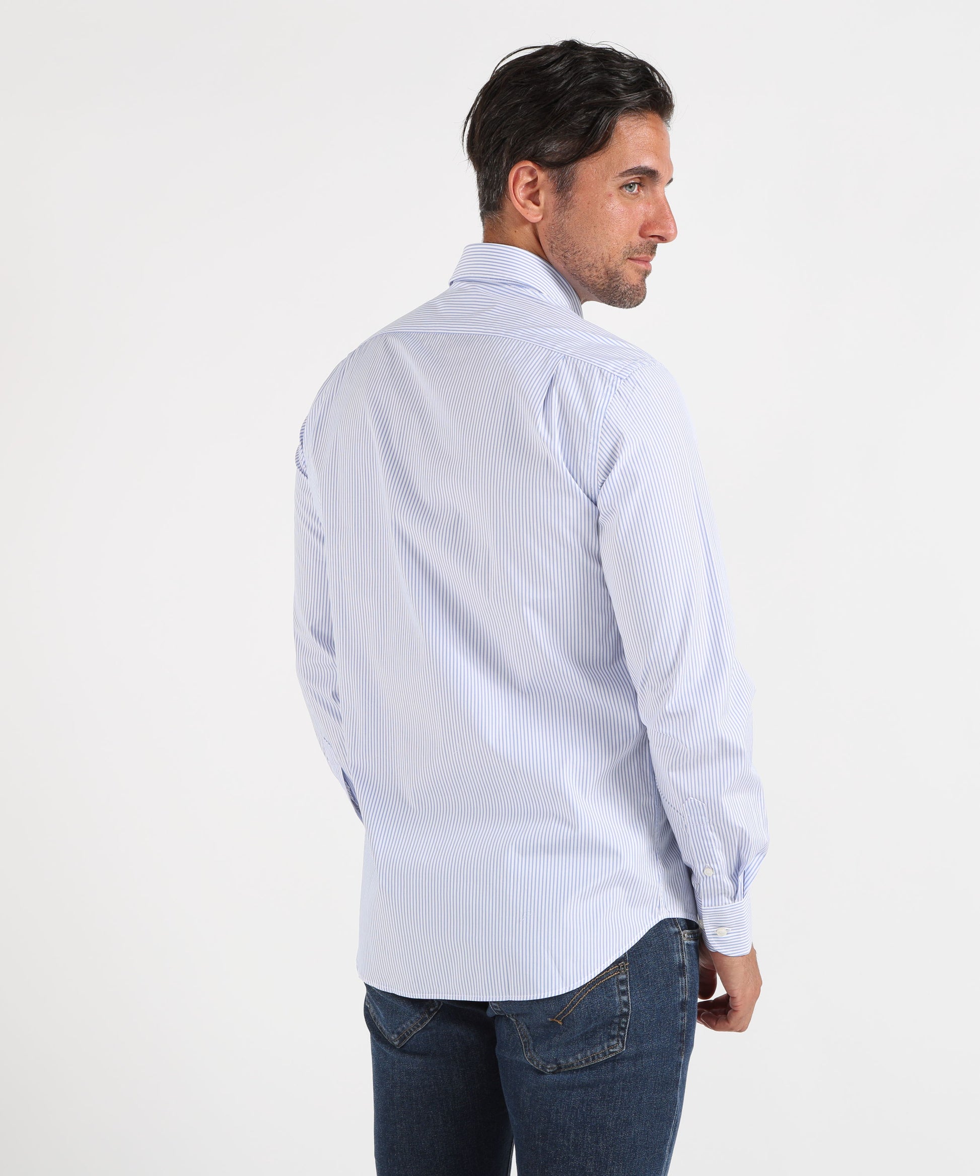 Camicie PAUL&amp;SHARK Camicia in popeline di cotone Soffio Rigata azzurro/bianco | PAUL&SHARK