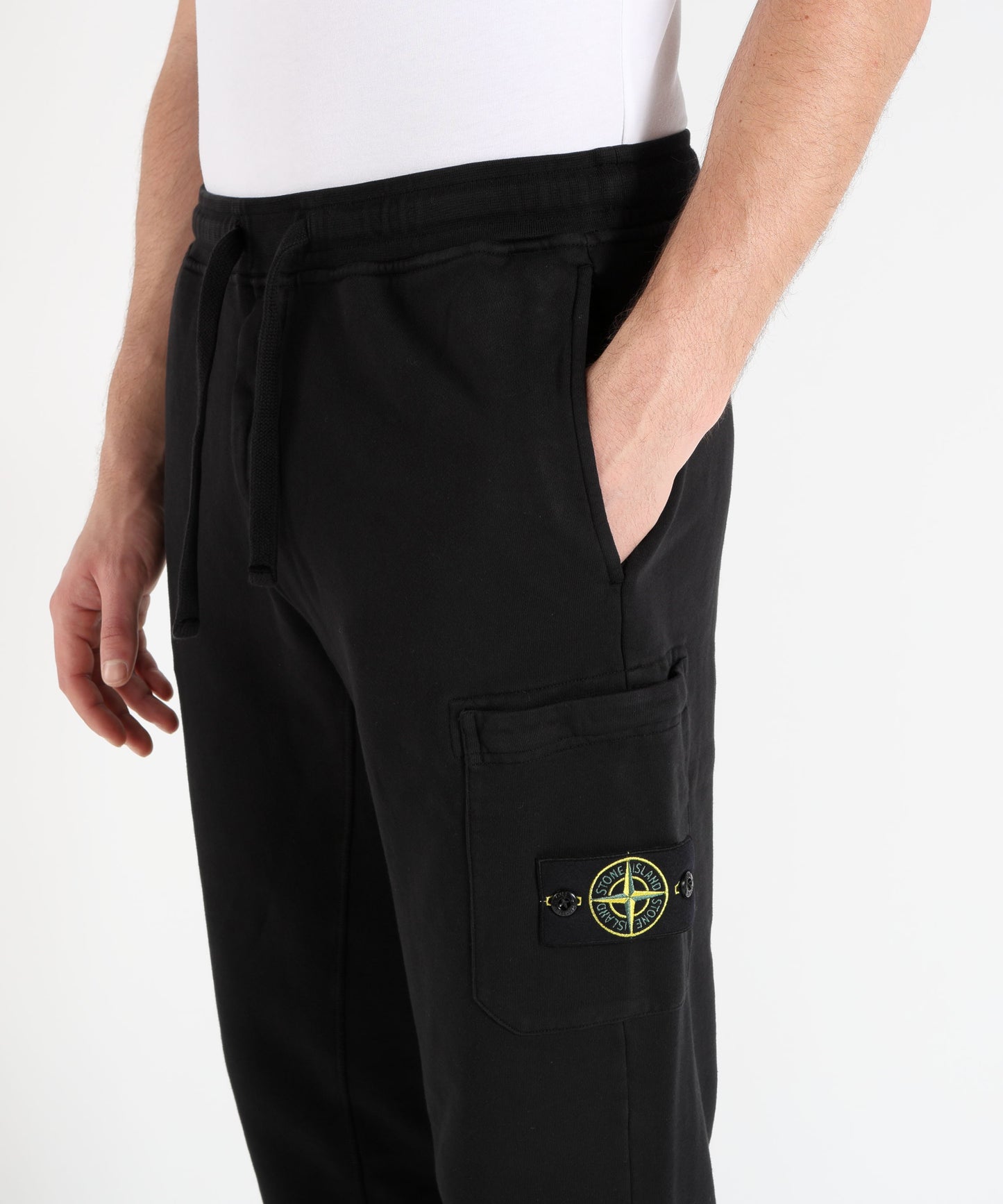 STONE ISLAND Pantalone Uomo in Cotone con Vita Elasticizzata