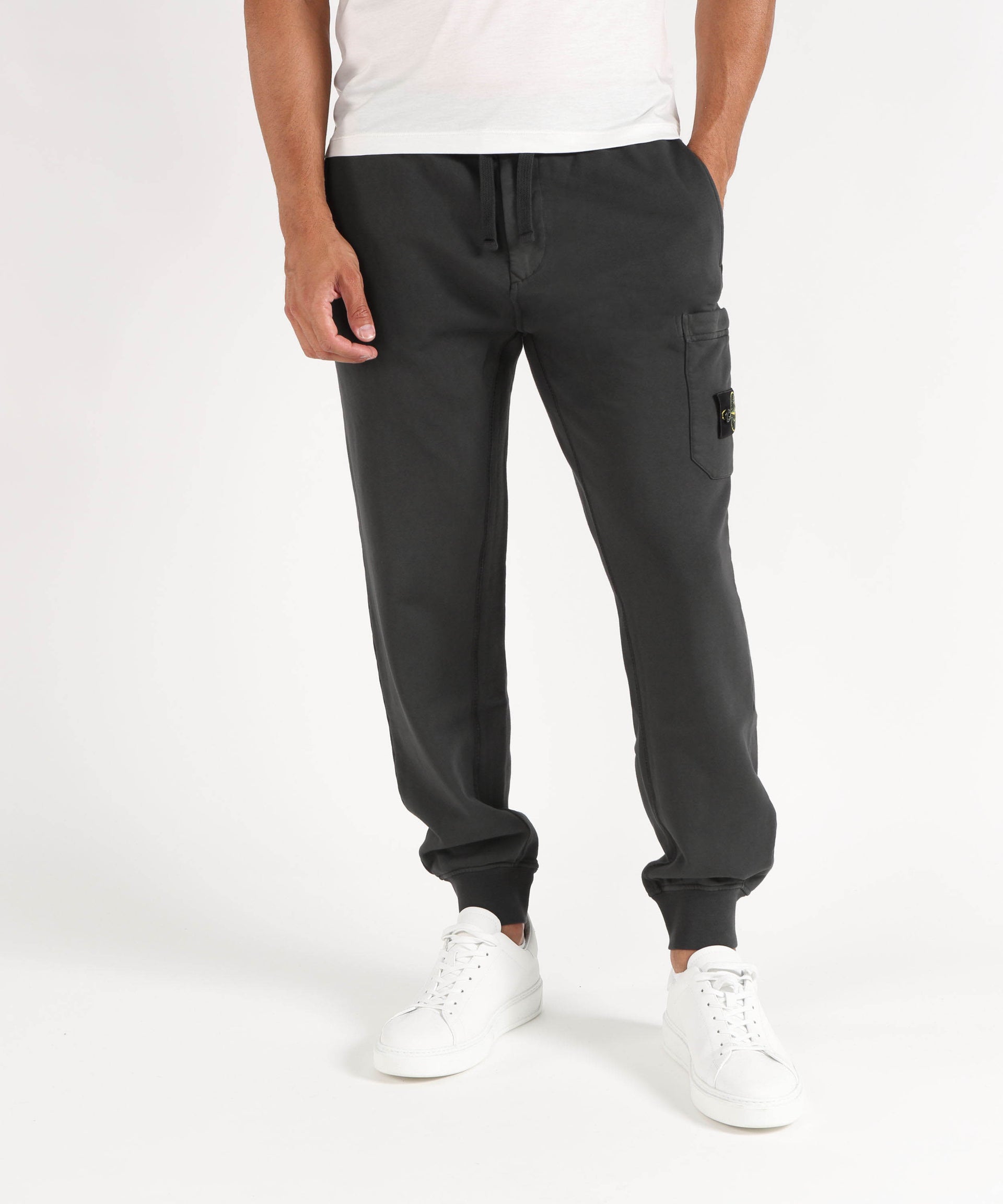 STONE ISLAND Pantalone Uomo in Cotone con Vita Elasticizzata