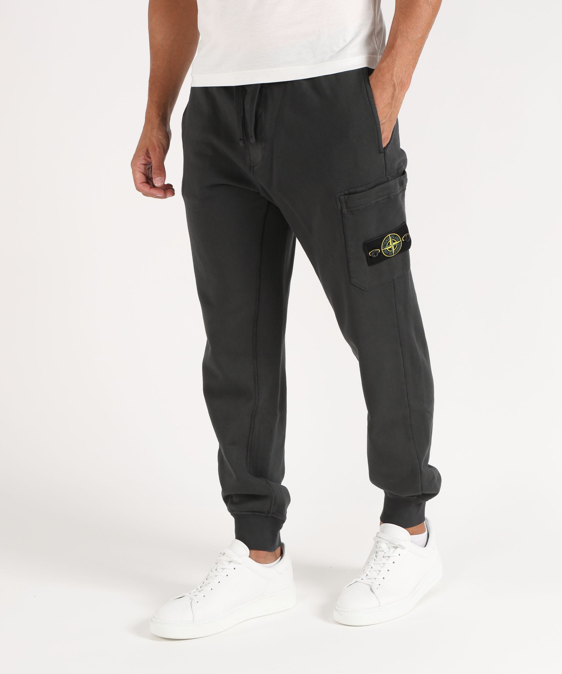 Pantaloni STONE ISLAND Pantalone Uomo in Cotone con Vita Elasticizzata Grigio | STONE ISLAND