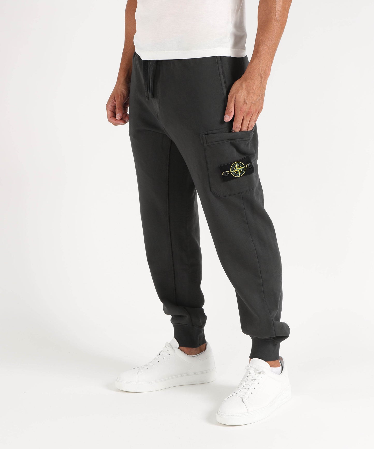 STONE ISLAND Pantalone Uomo in Cotone con Vita Elasticizzata