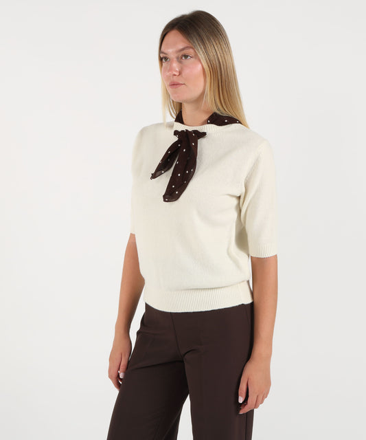 Maglie SEMICOUTURE Maglia avril Burro | SEMICOUTURE