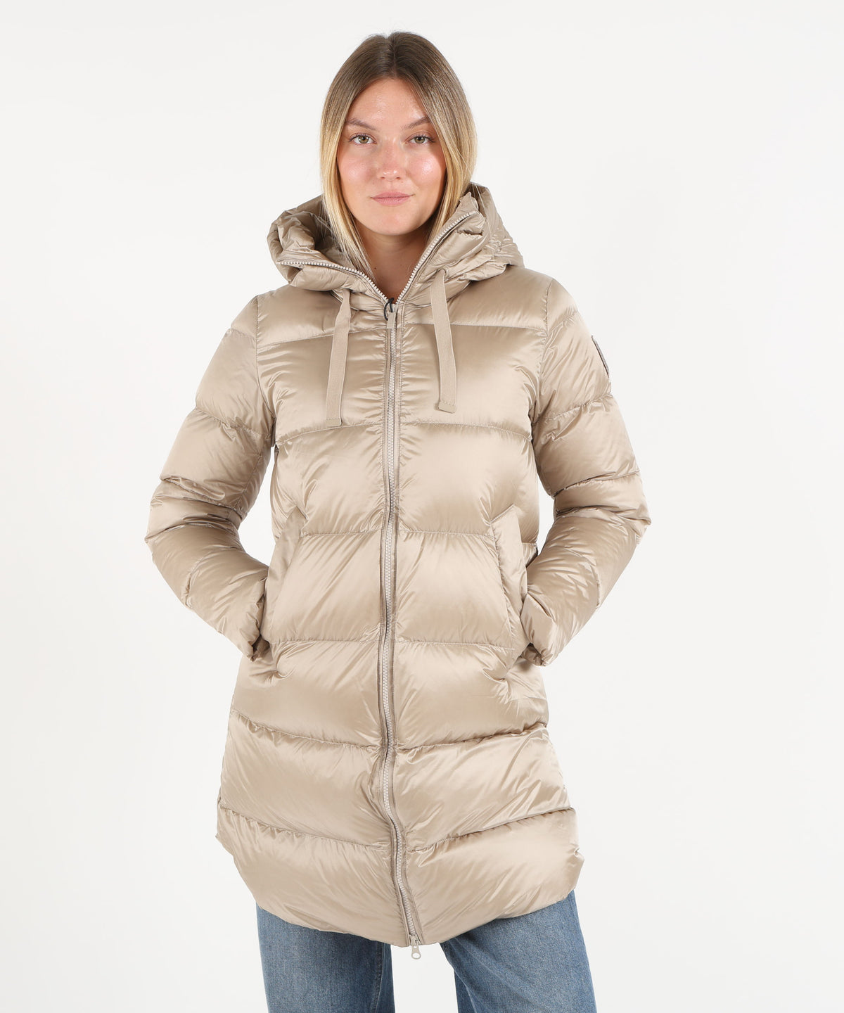 Jackets BOMBOOGIE Geneva Women's Long Windproof, Downproof Down Jacket Perla | BOMBOOGIE